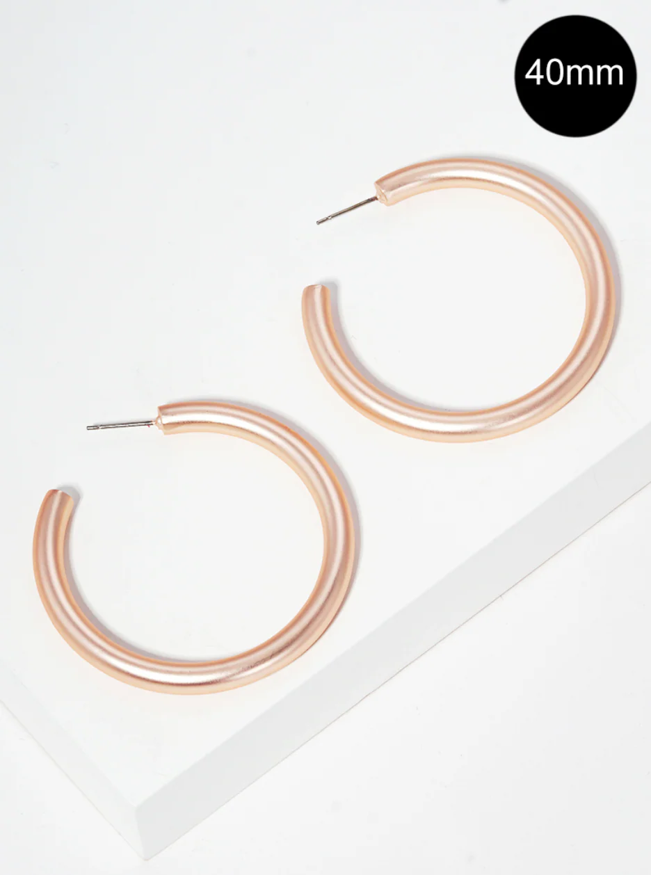 Classic Medium Open Hoops - Image 5