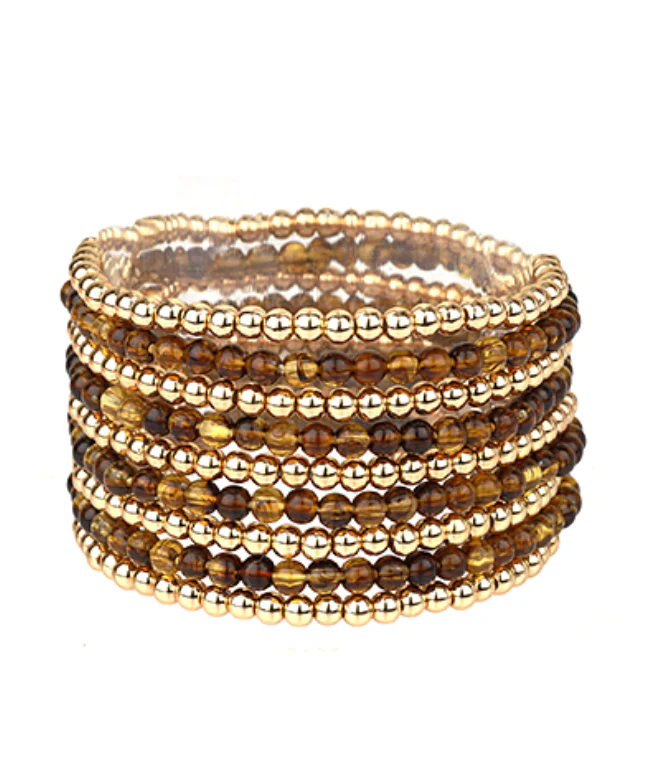 9 Row CCB & Marble Stackable Bracelet - Image 2
