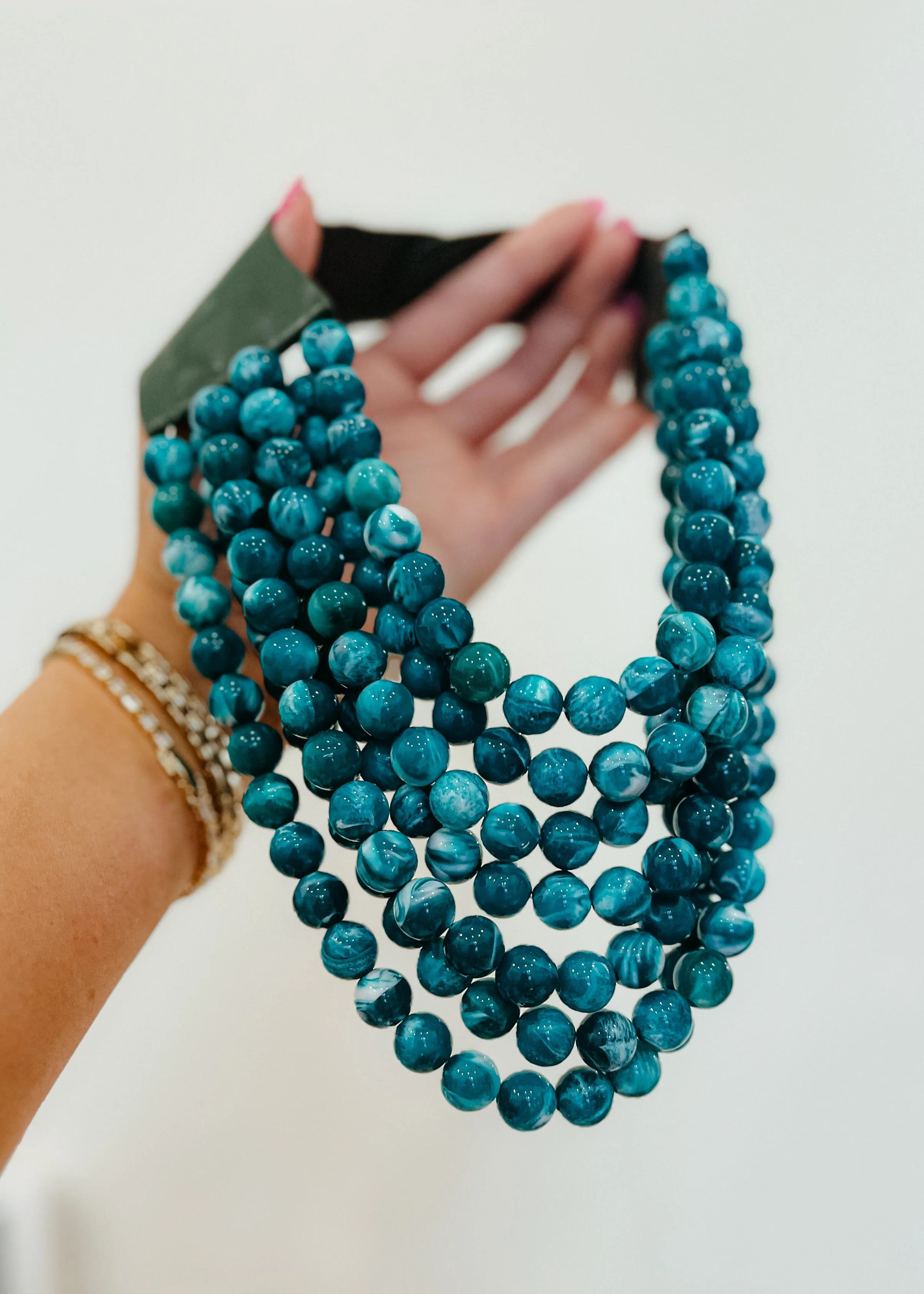 Agate Ball Beaded Necklace - Image 4