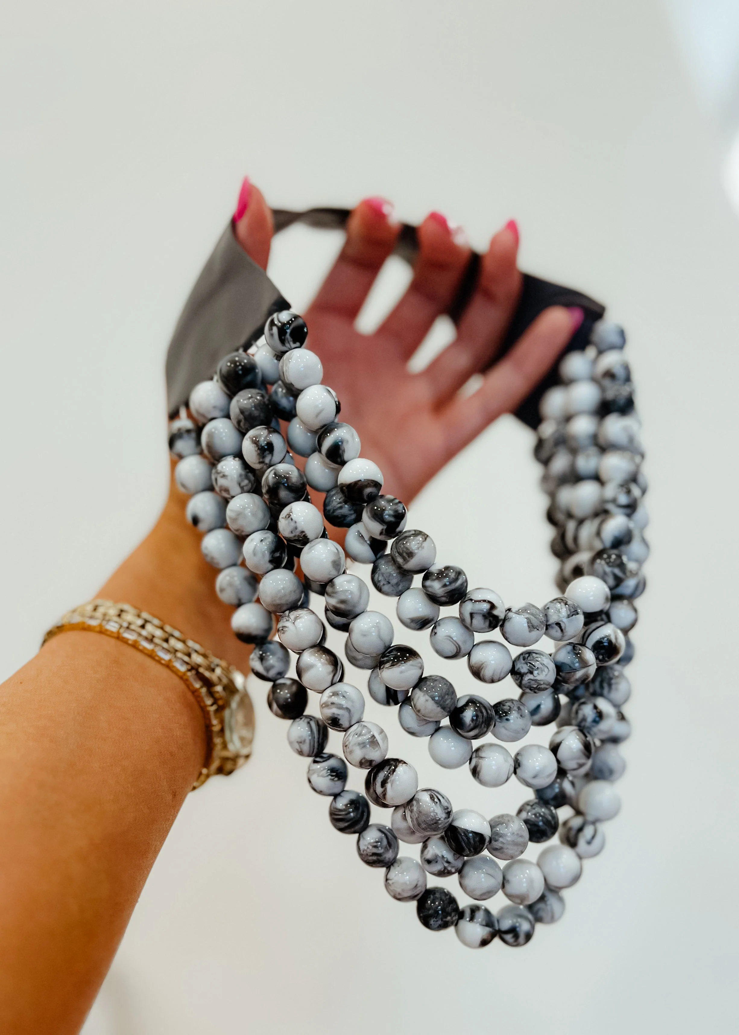 Agate Ball Beaded Necklace - Image 5