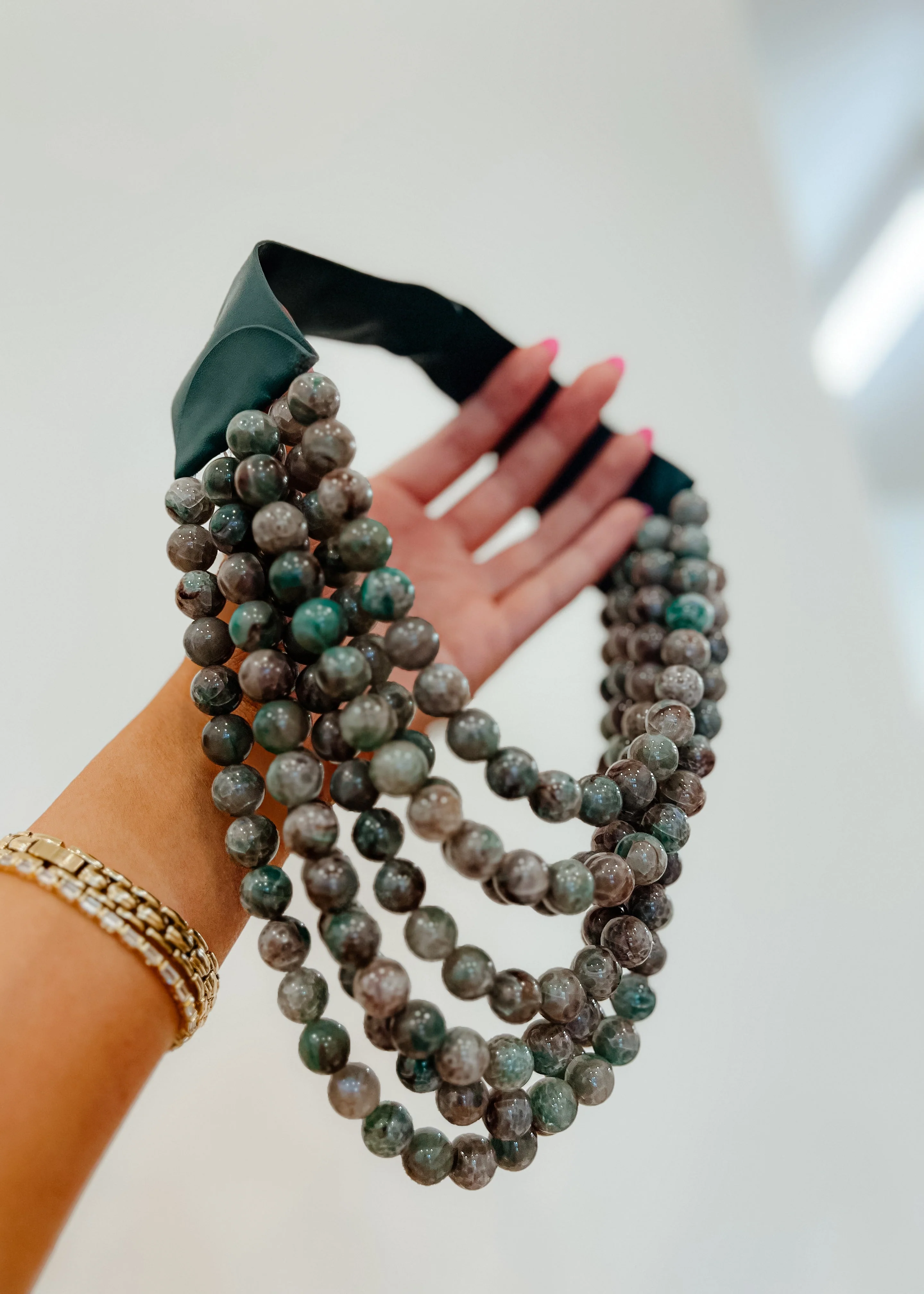 Agate Ball Beaded Necklace - Image 9
