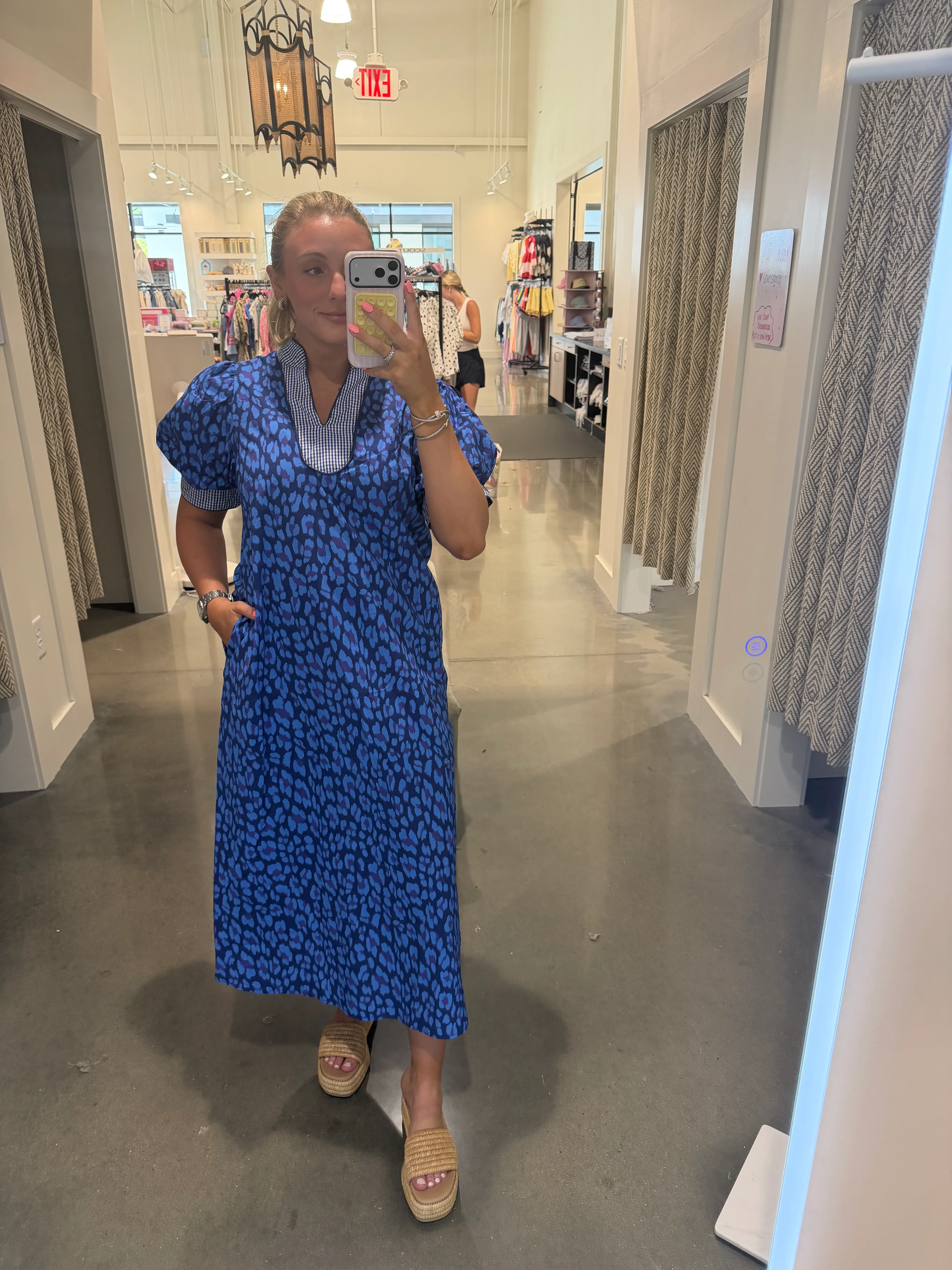 Alina Patterned Midi Dress - Image 3