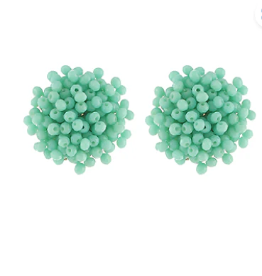 Beaded Pom Pom Earring - Image 2