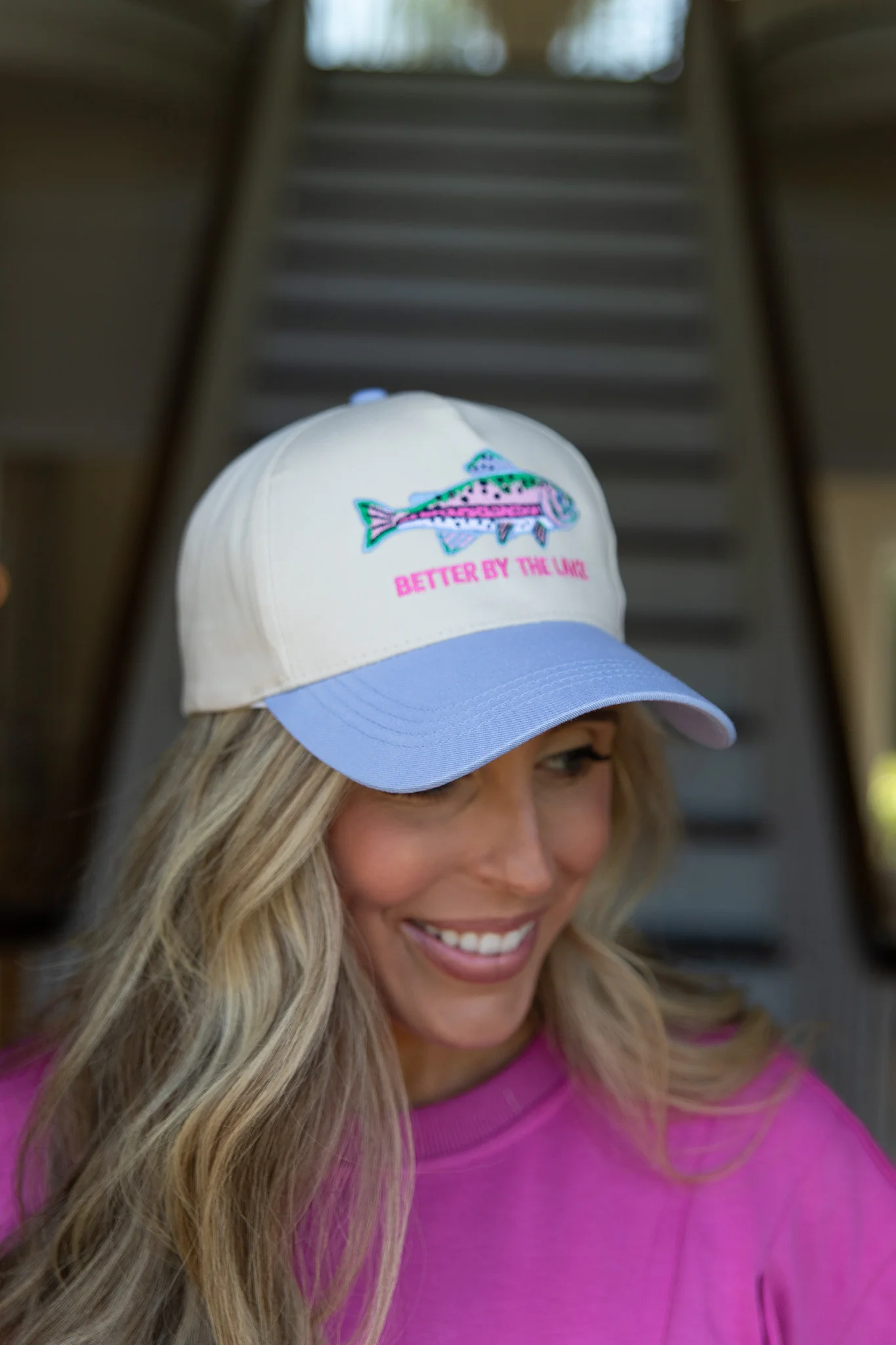 Better By The Lake Fish Trucker Hat - Image 2