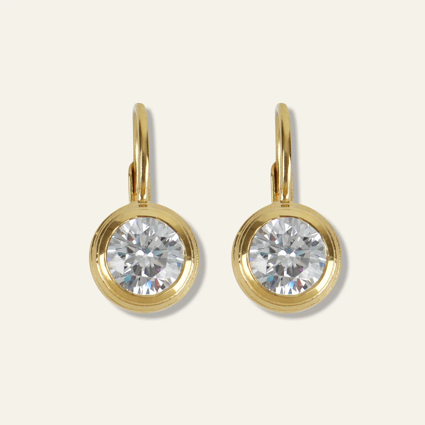 Bezel Drop Earring