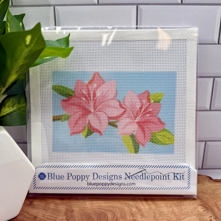 Blue Poppy Needlepoint Starter Kit - Image 11