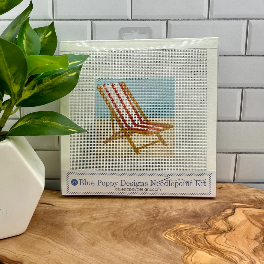 Blue Poppy Needlepoint Starter Kit - Image 12