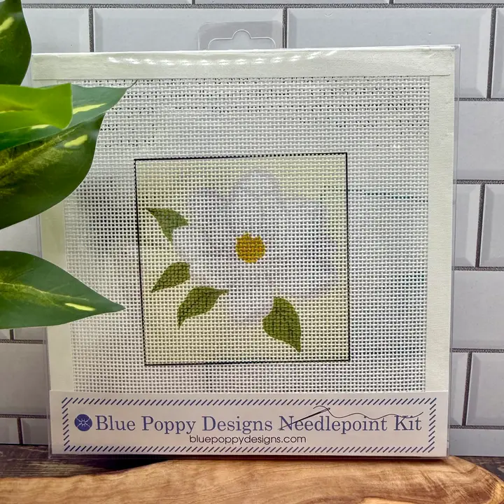 Blue Poppy Needlepoint Starter Kit - Image 6