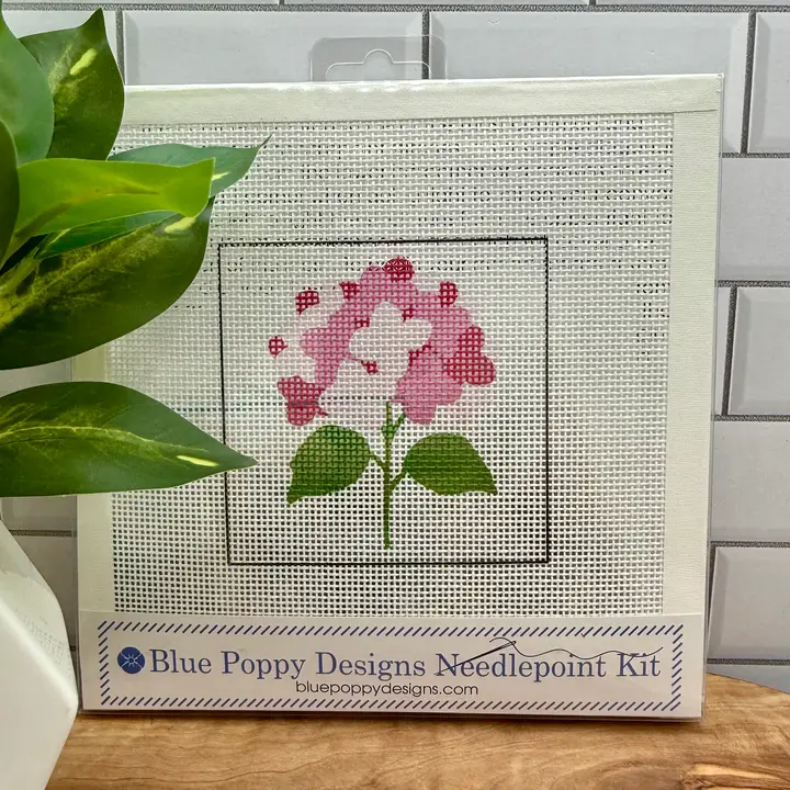 Blue Poppy Needlepoint Starter Kit - Image 8