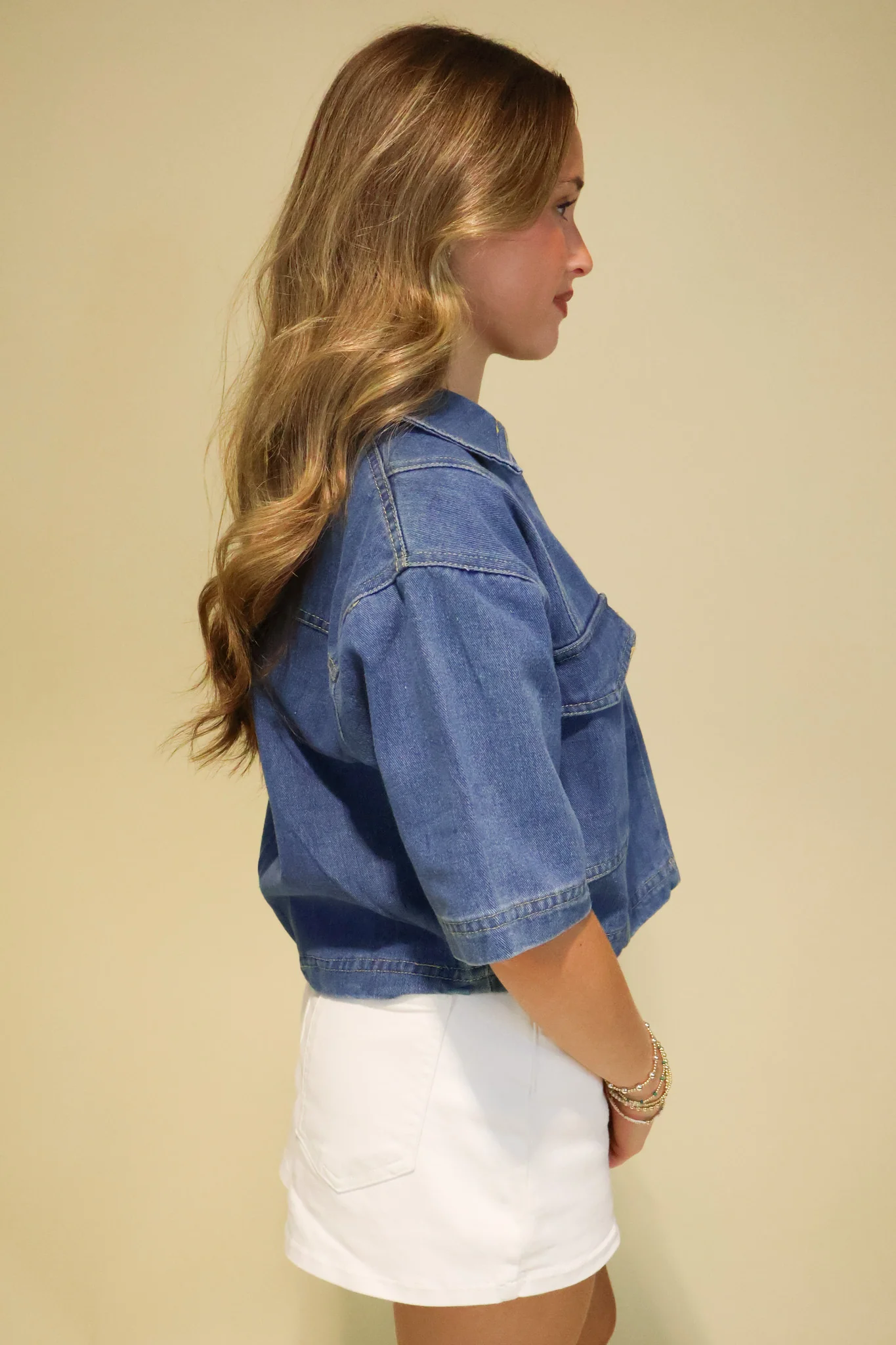 Boxy Denim Top - Image 3