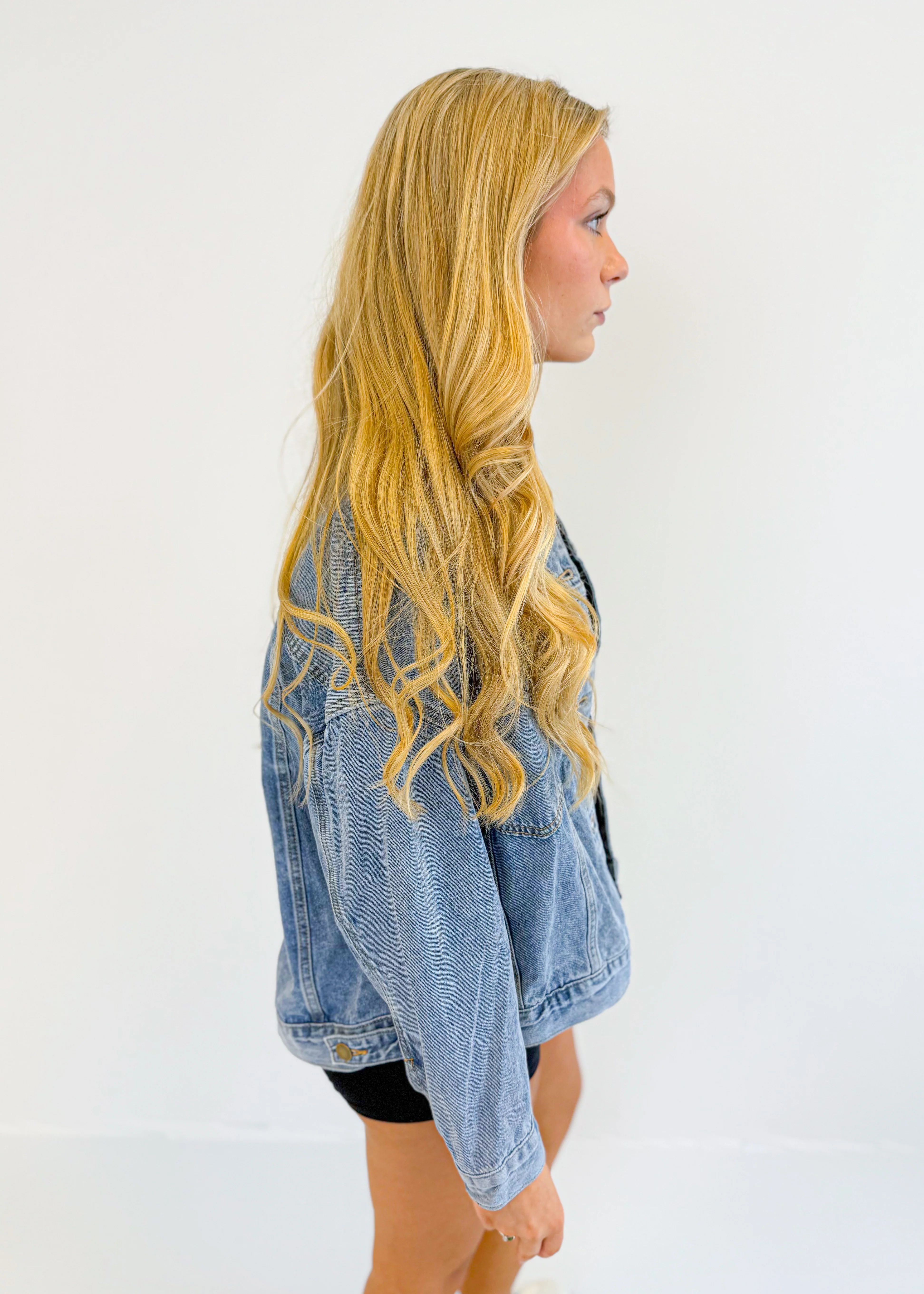 Boxy Denim Trucker Jacket - Image 5