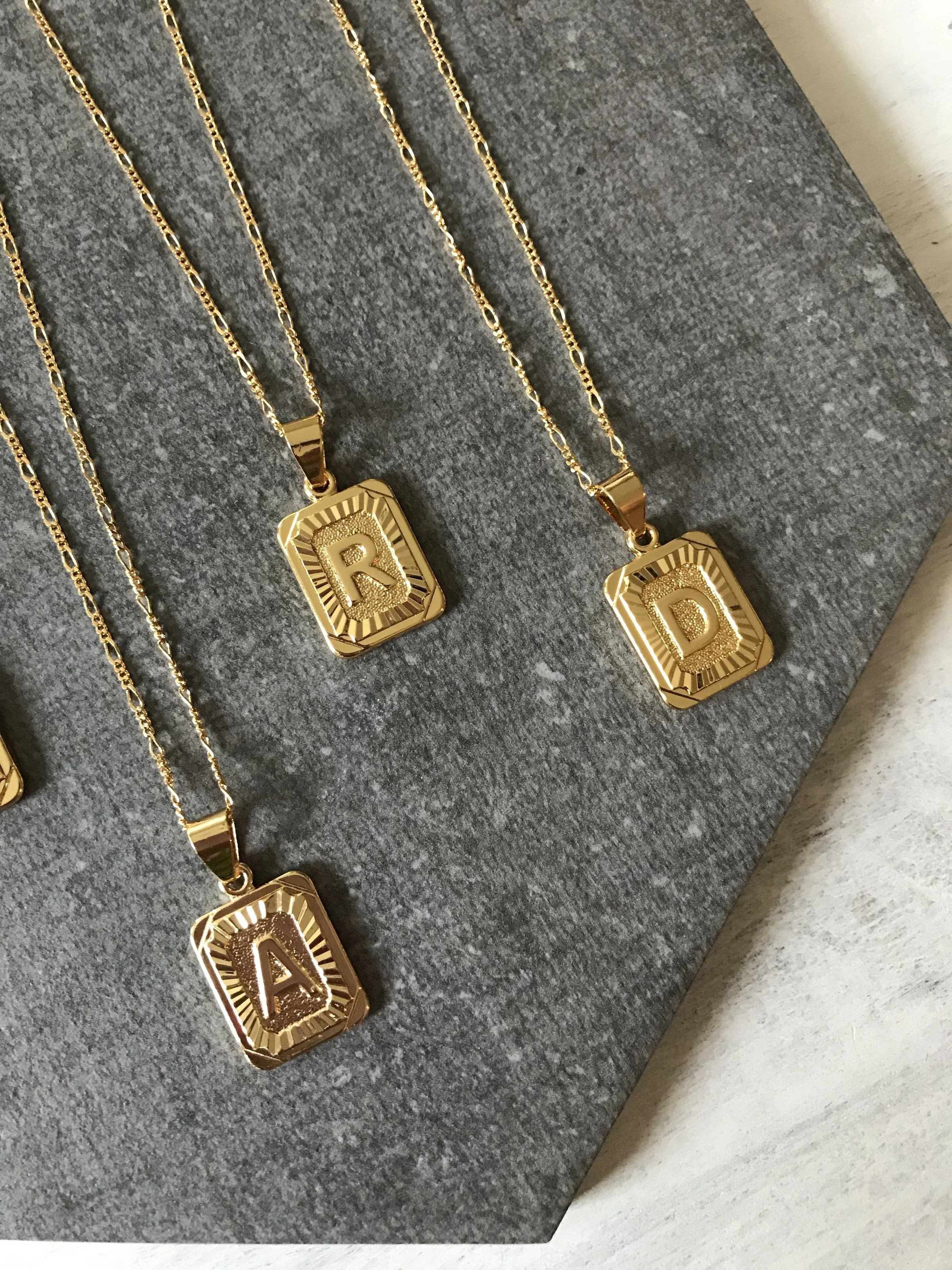 Bracha Initial Card Necklace - Image 4