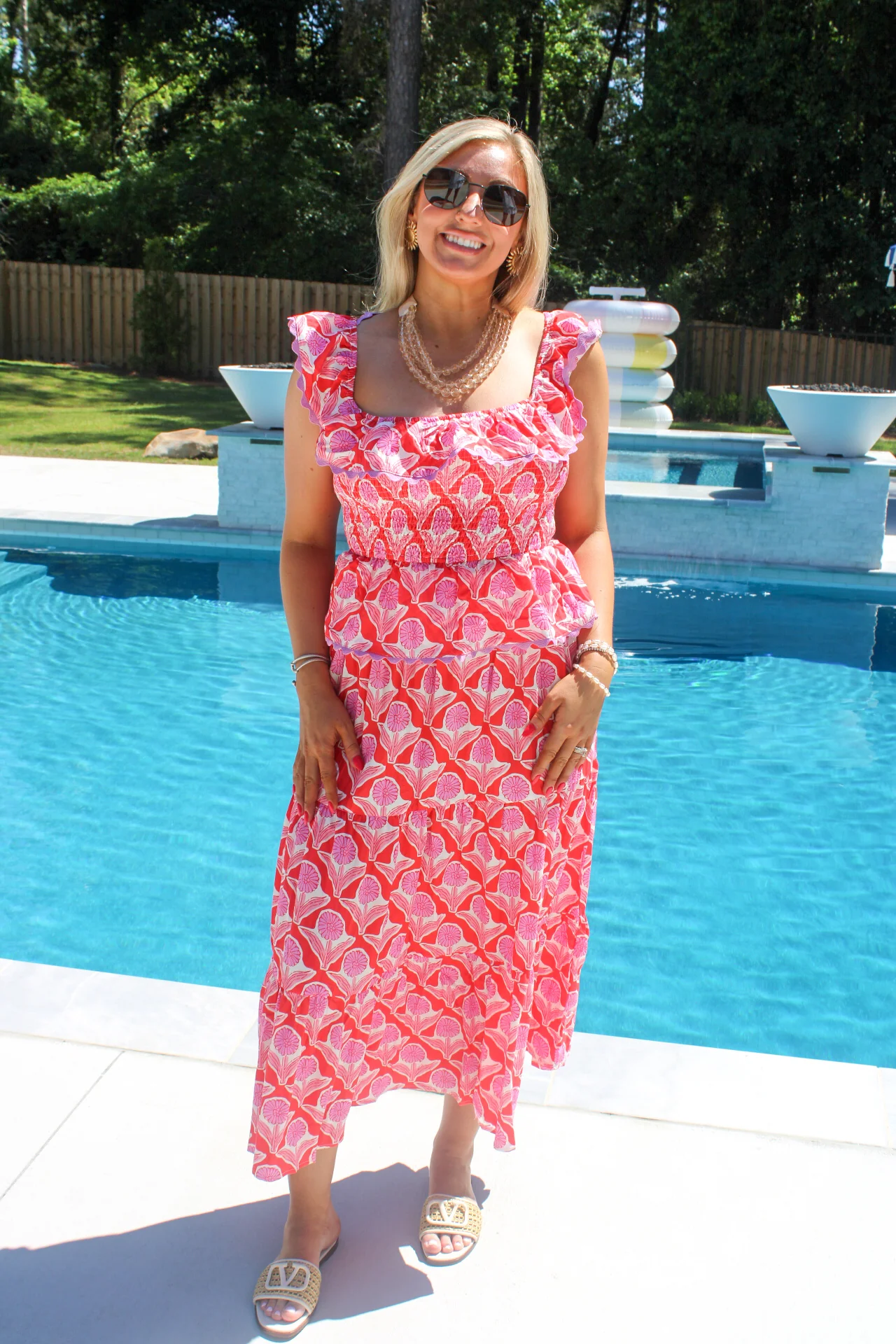 Bright Block Print Blouse - Image 2