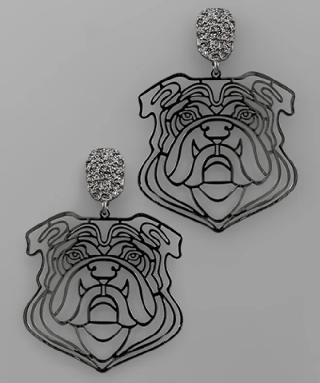 Bulldog Cutout Earrings - Image 9