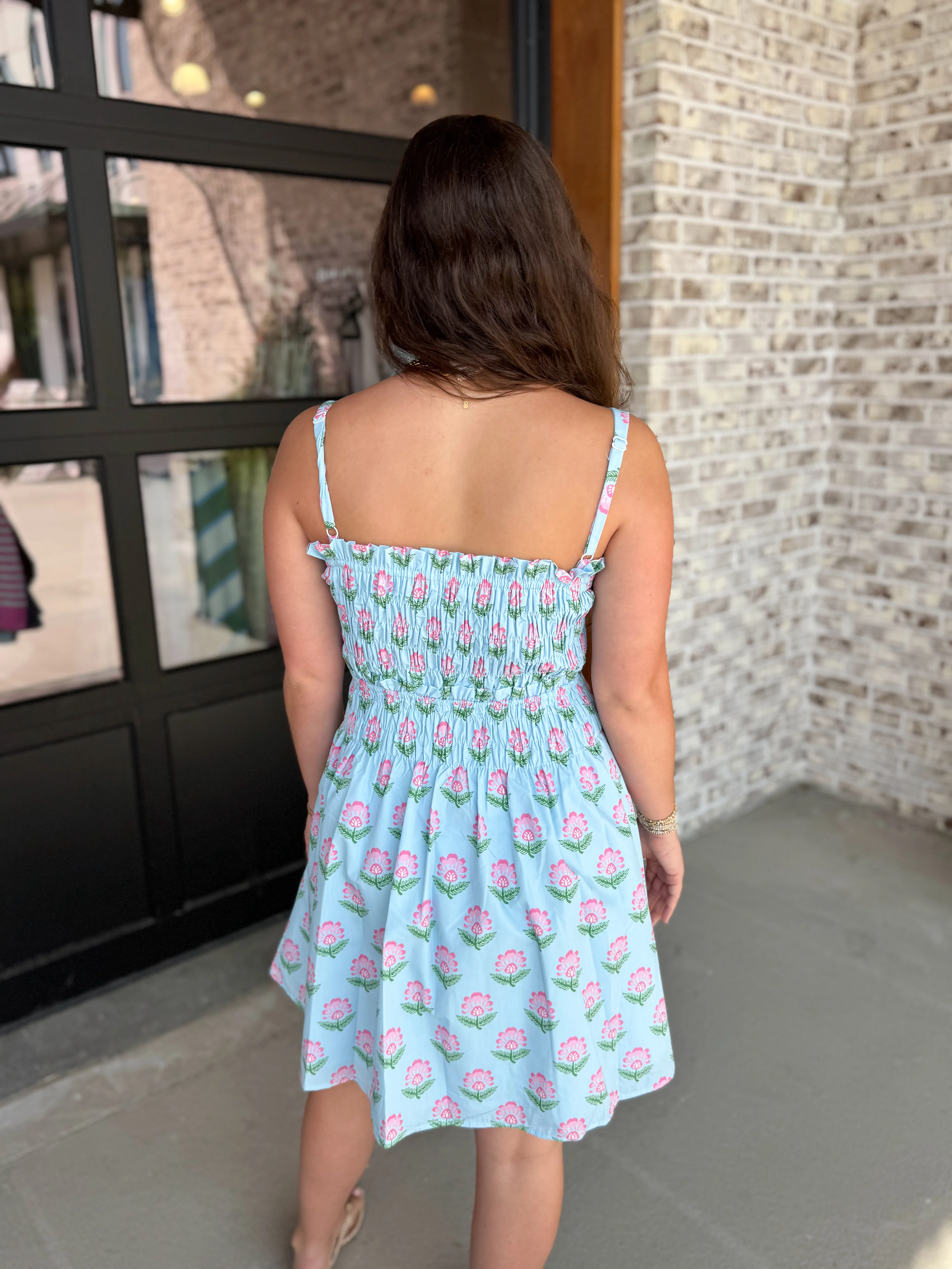 Calla Floral Smocked Mini Dress - Image 2