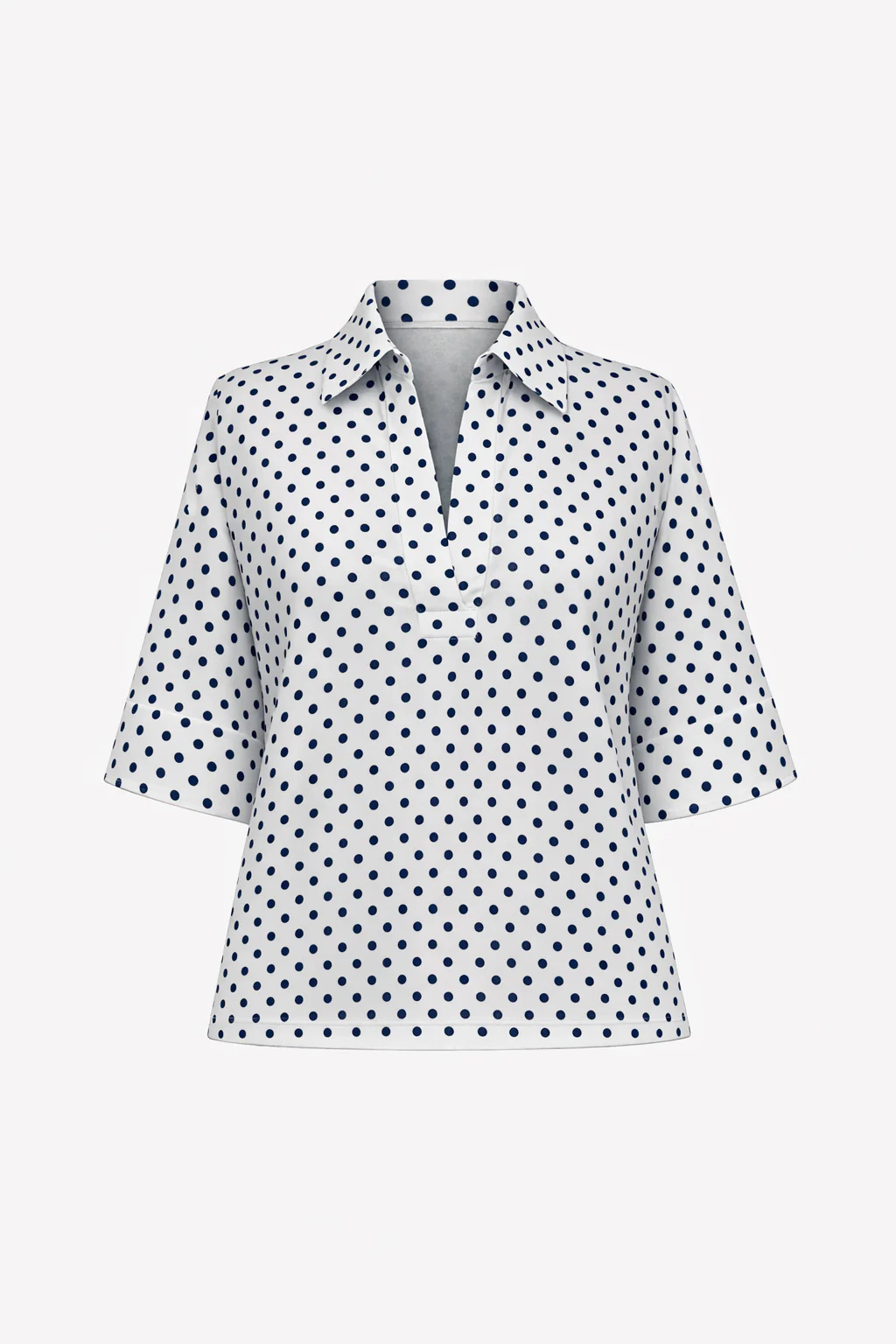 Polka Dot Dot Collar Blouse - Image 2