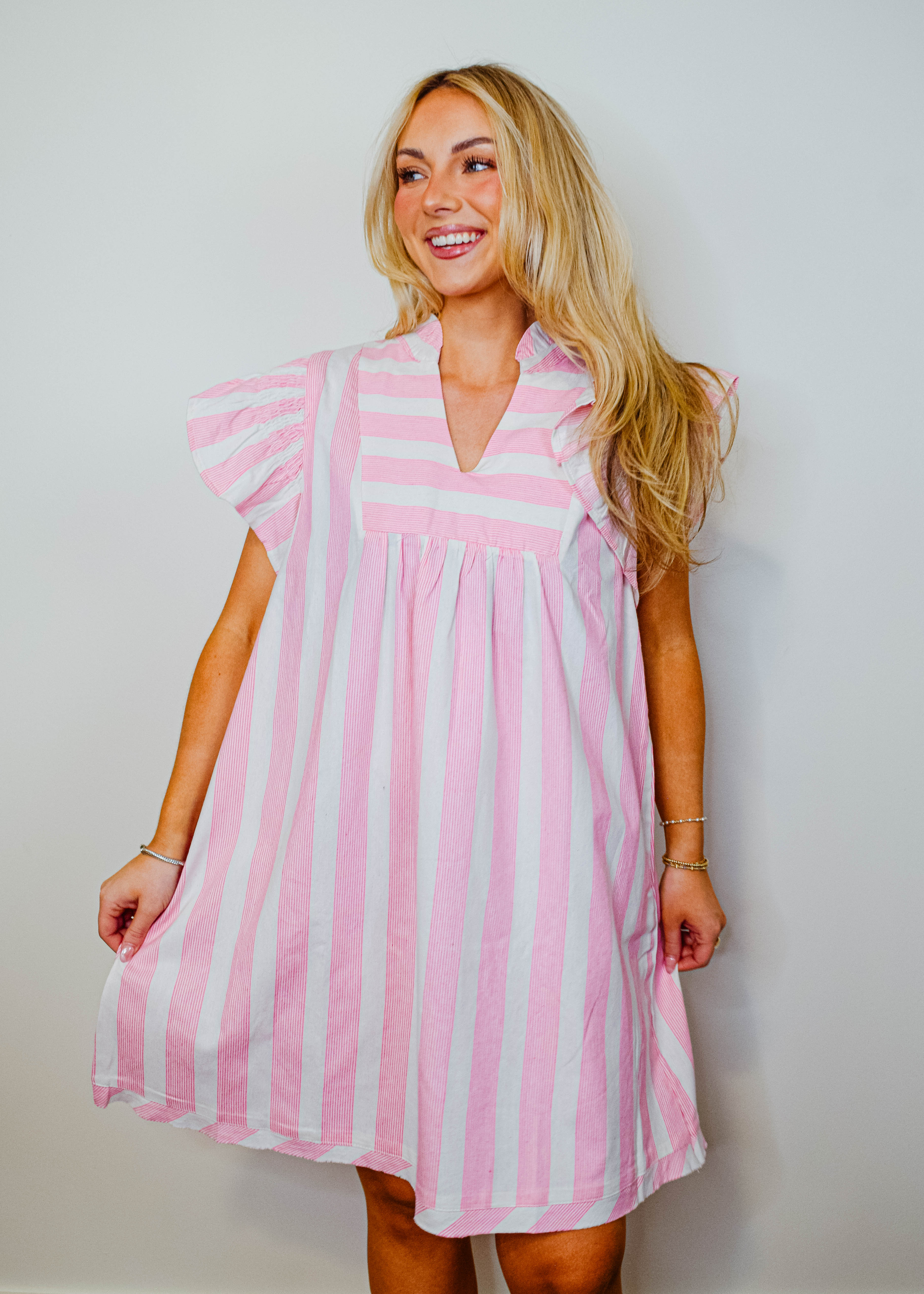 Charlie Stripe Mini Dress - Image 3