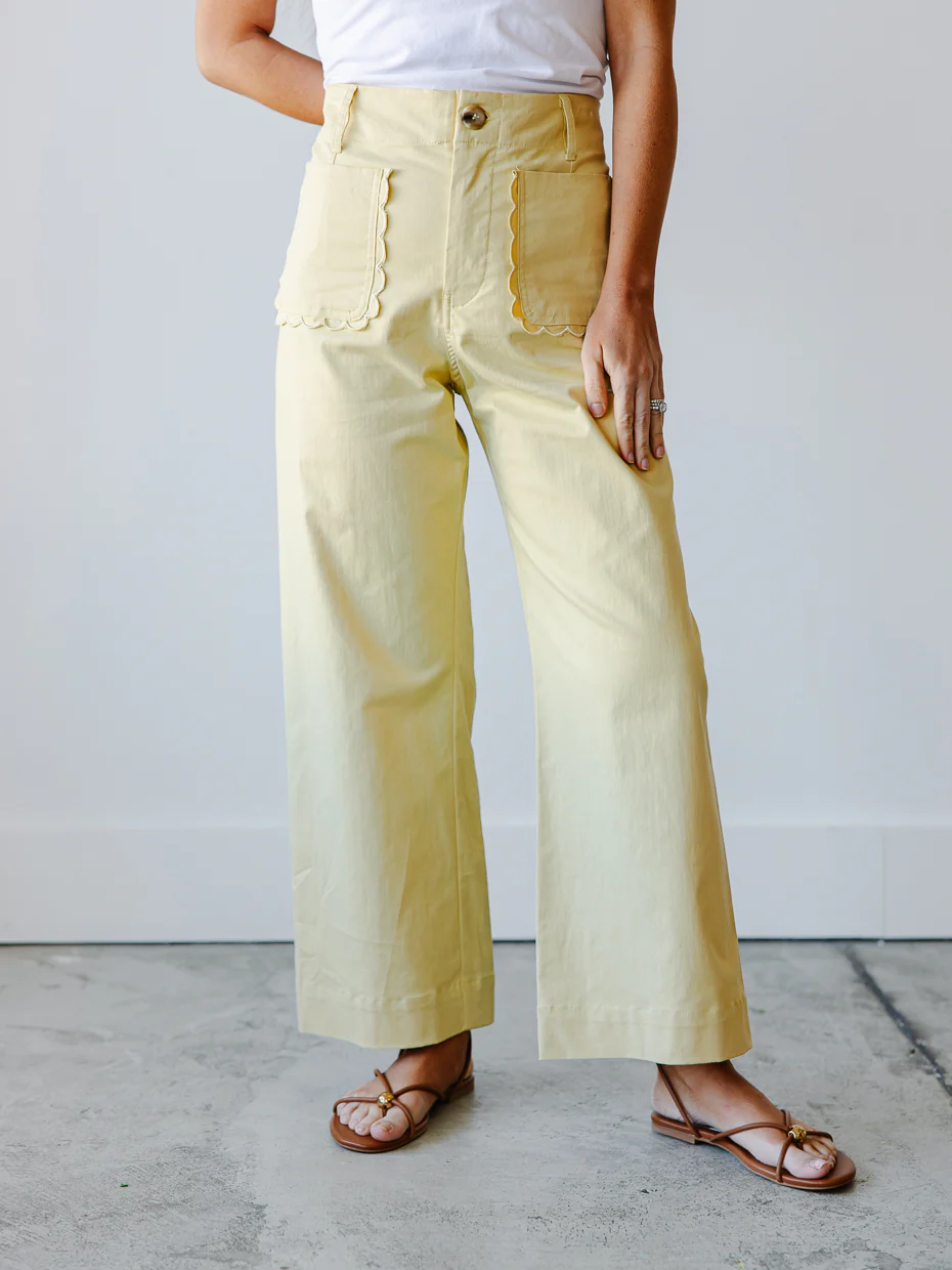 Clara High-Rise Scallop Pocket Pants - Image 3