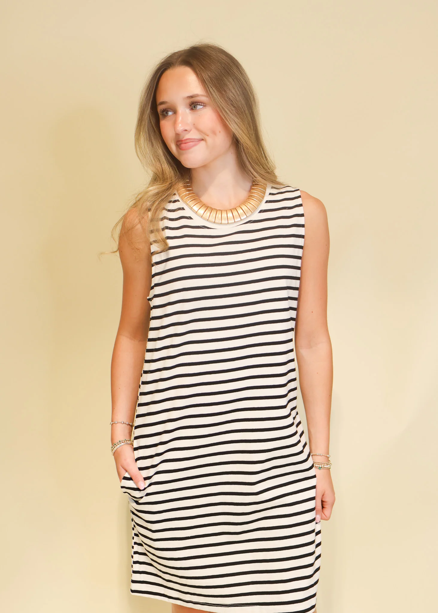 Clara Stripe Summer Dress - Image 3