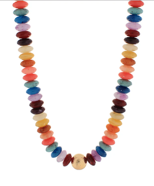 Color Rondelle Beads Necklace - Image 8