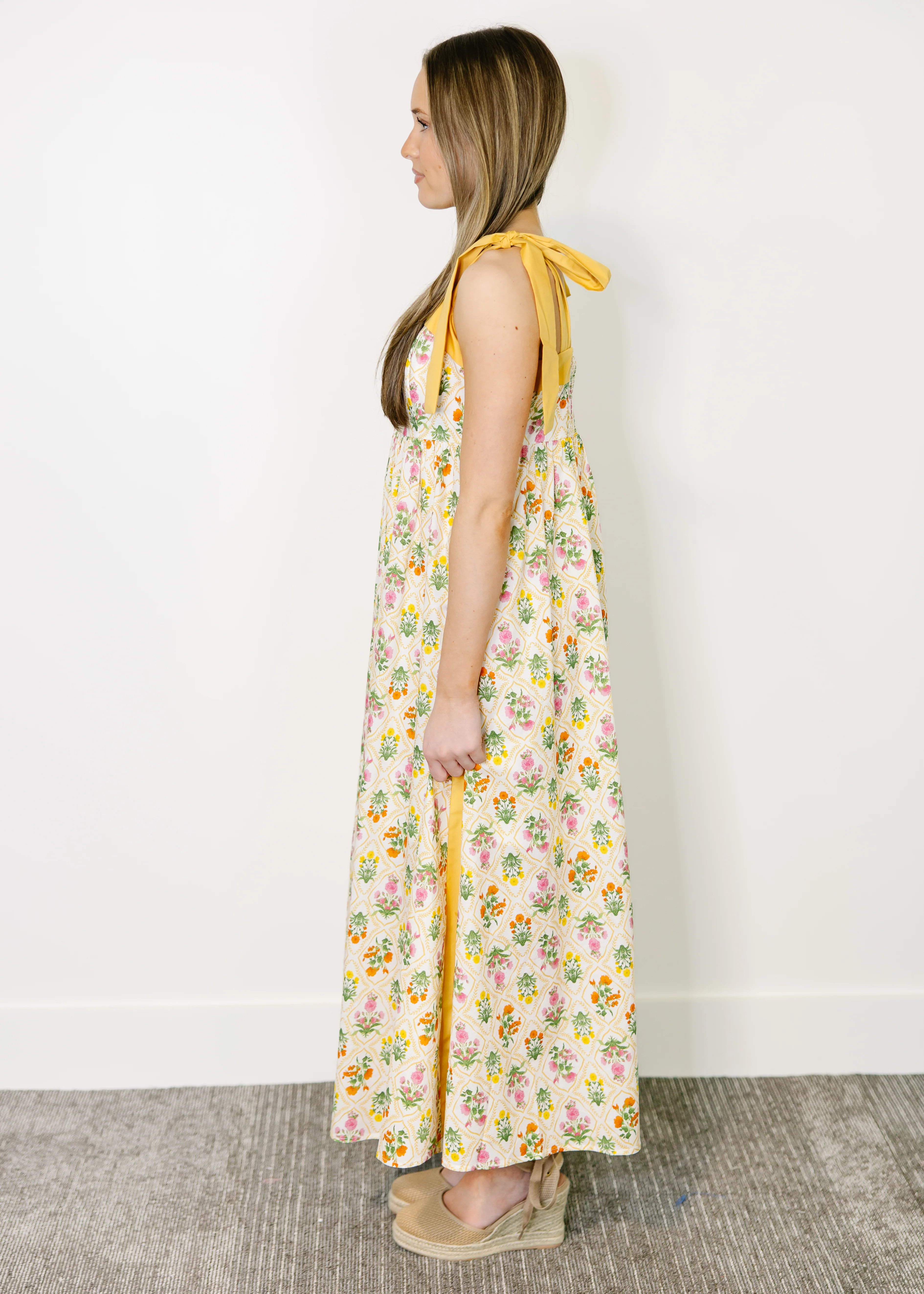 Delphine Meadow Sleeveless Midi Dress - Image 7
