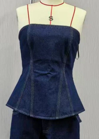 Dolly Denim Peplum Top