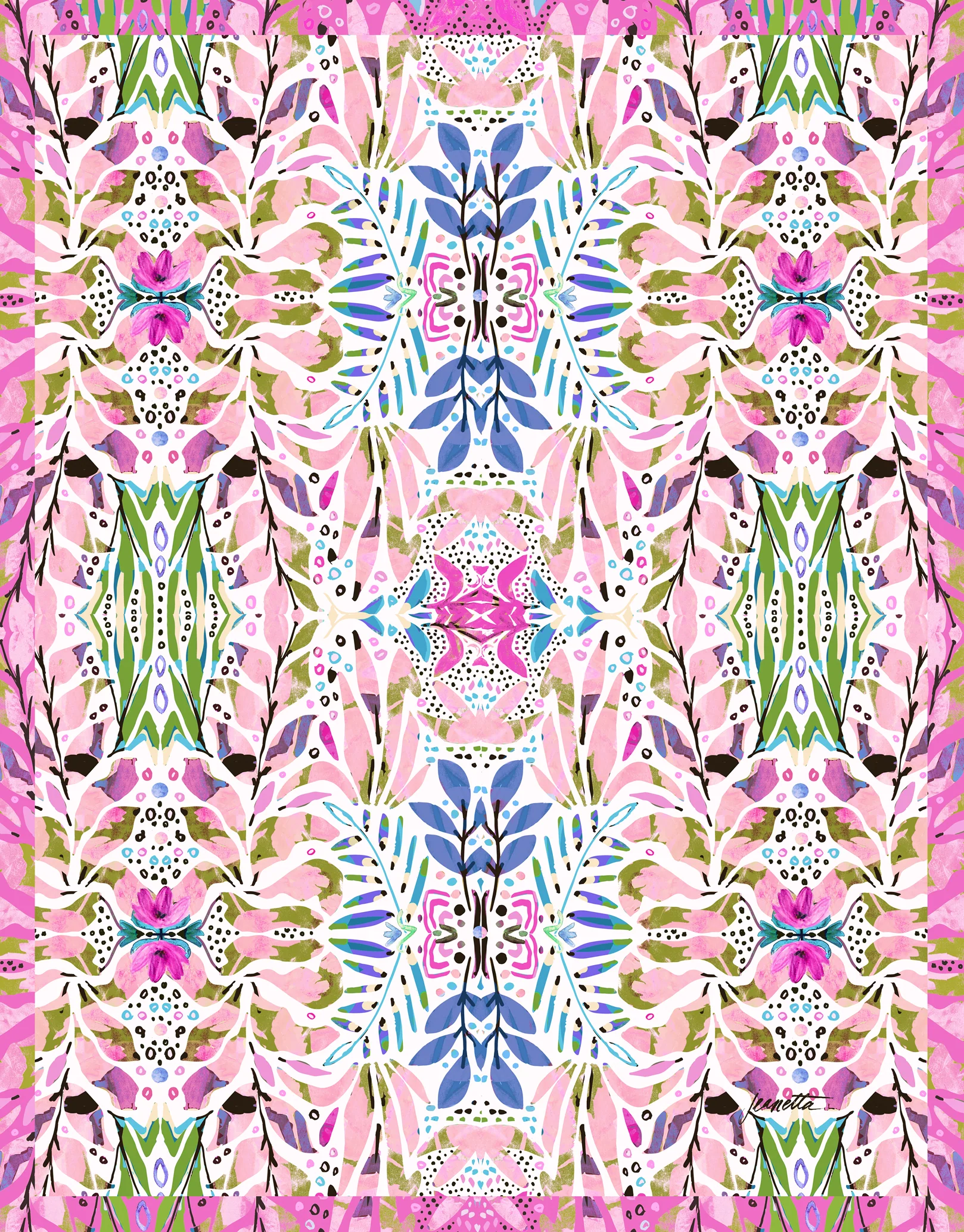 Double Sided Amina Tea Towel - Image 2