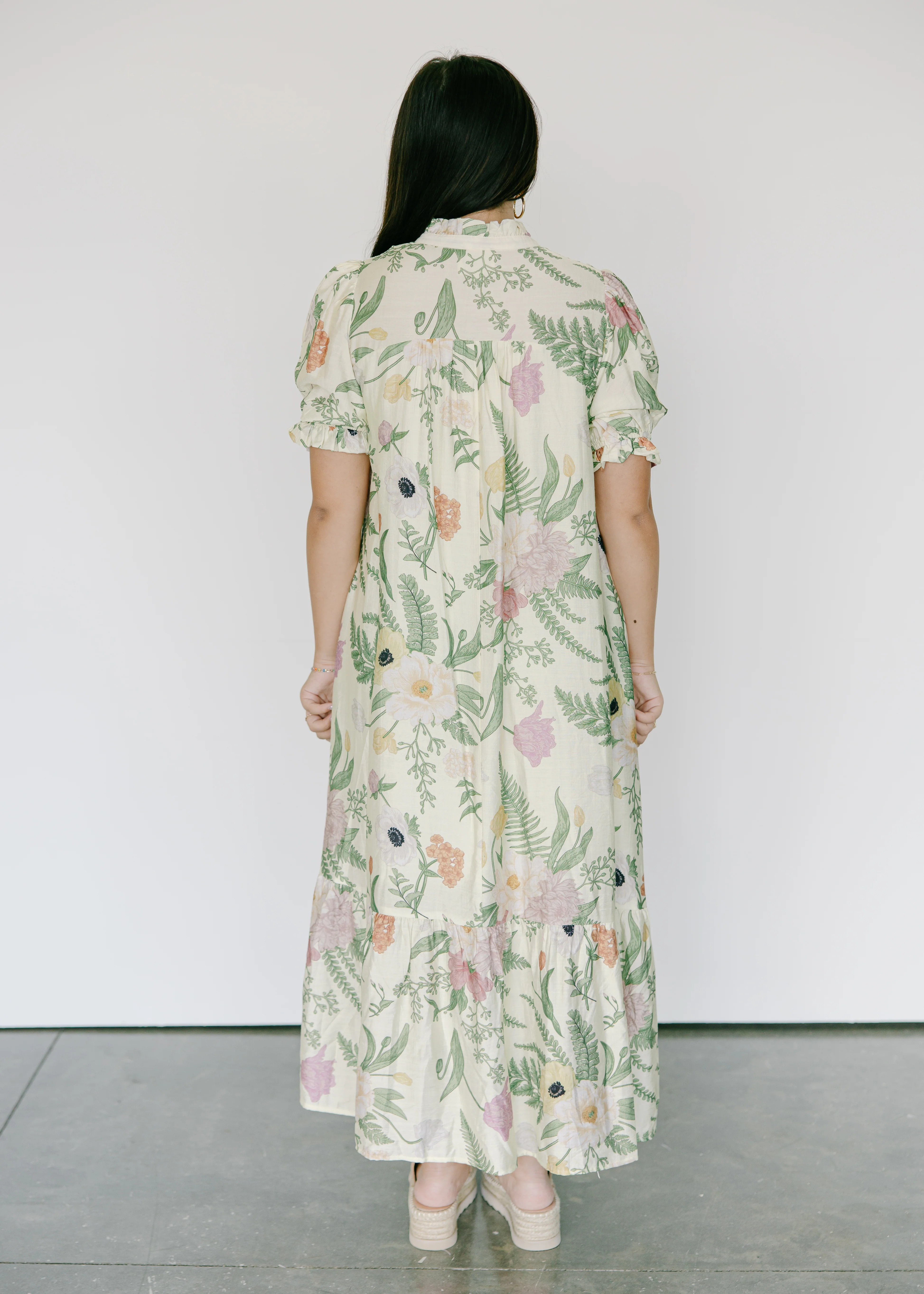 Eden Bloom Button Front Midi Dress - Image 9