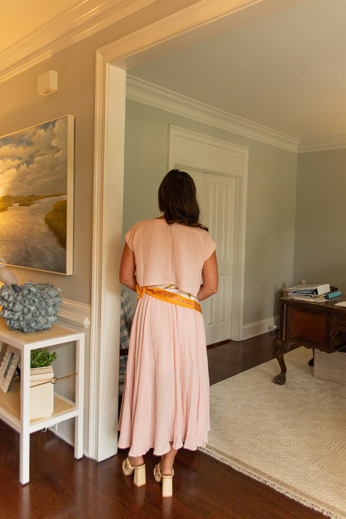 Elara Airy Two-Piece Midi Skirt Set - Image 3