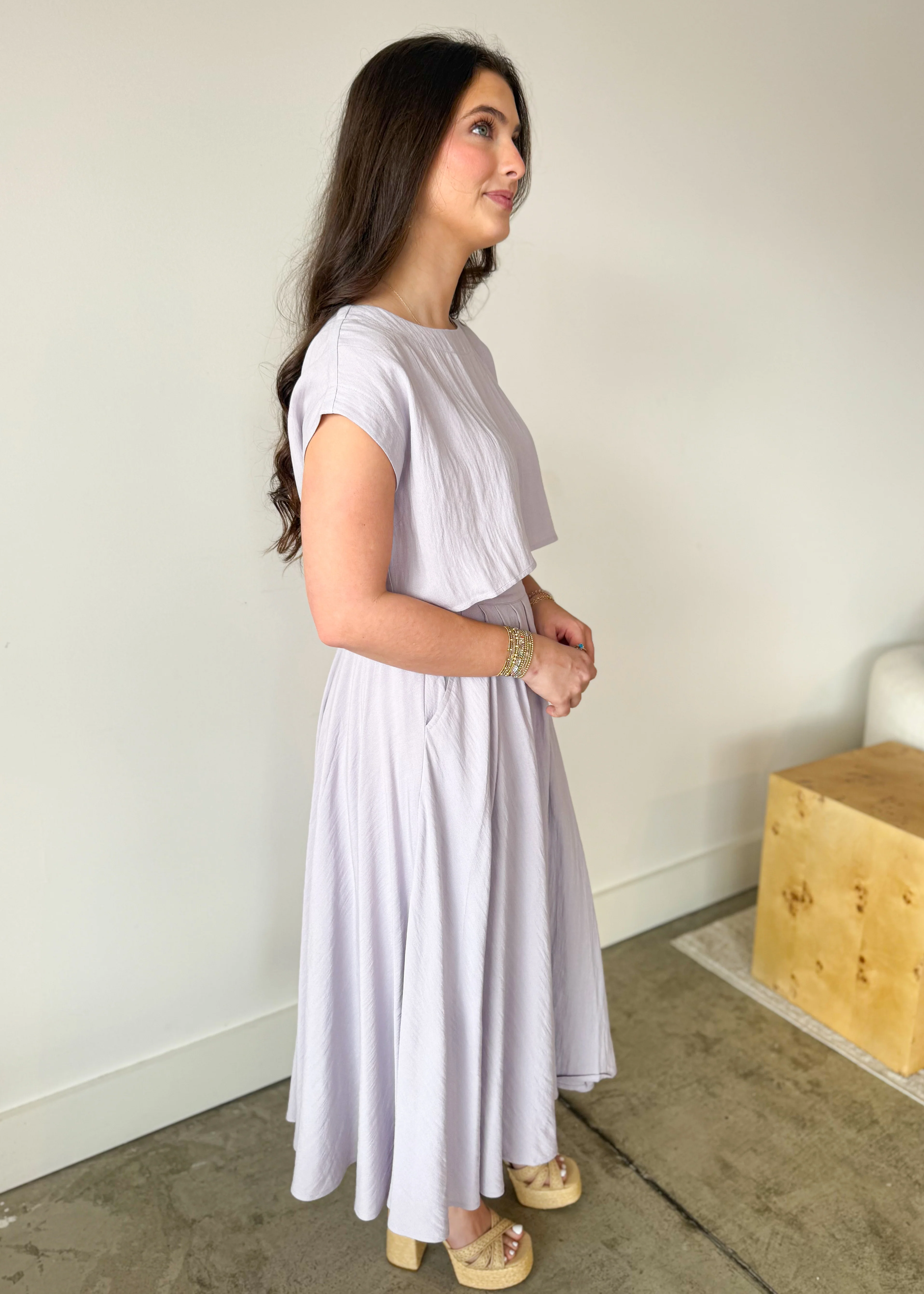 Elara Airy Two-Piece Midi Skirt Set - Image 9