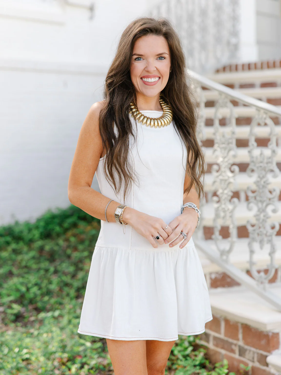 Ella Boat Neck Denim Dress - Image 5