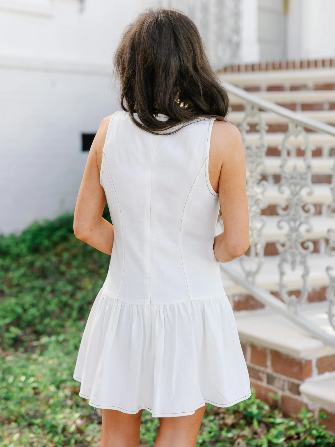 Ella Boat Neck Denim Dress - Image 7