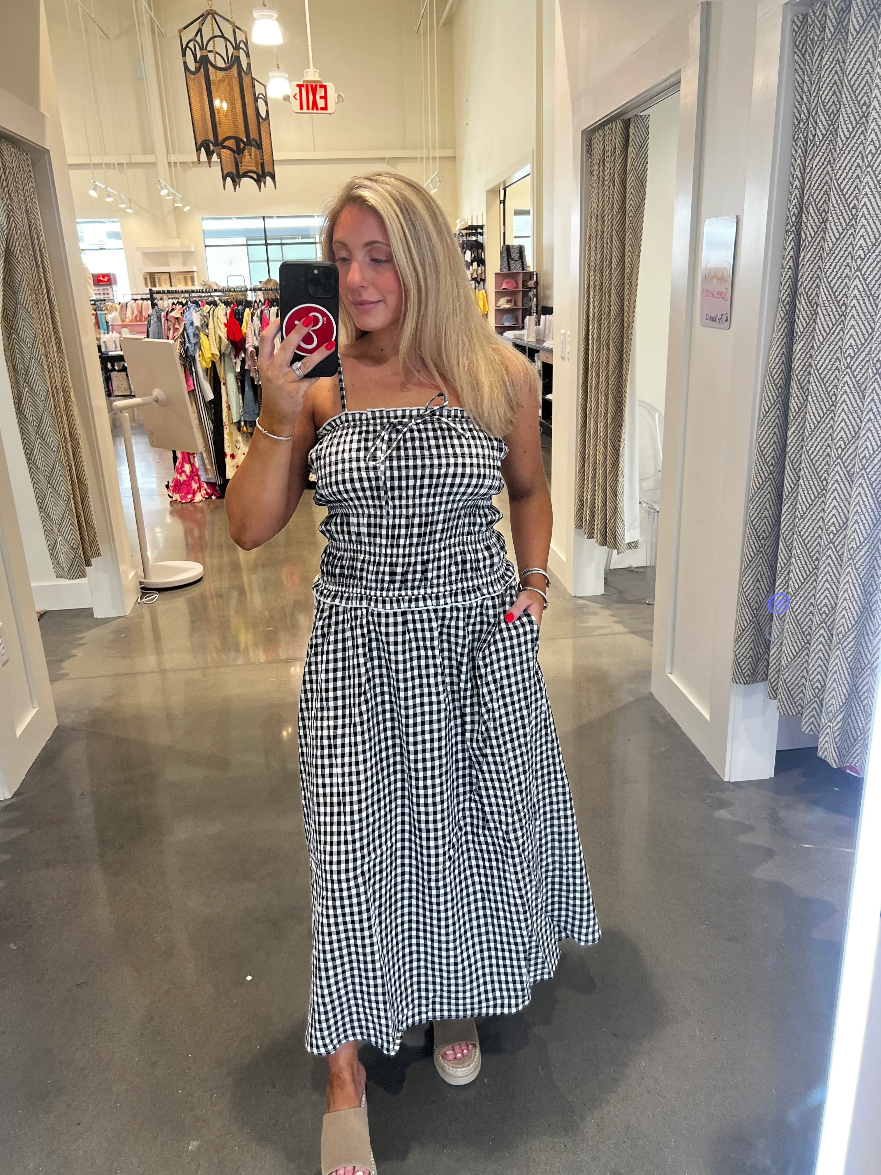 Ella Gingham Maxi Dress - Image 4