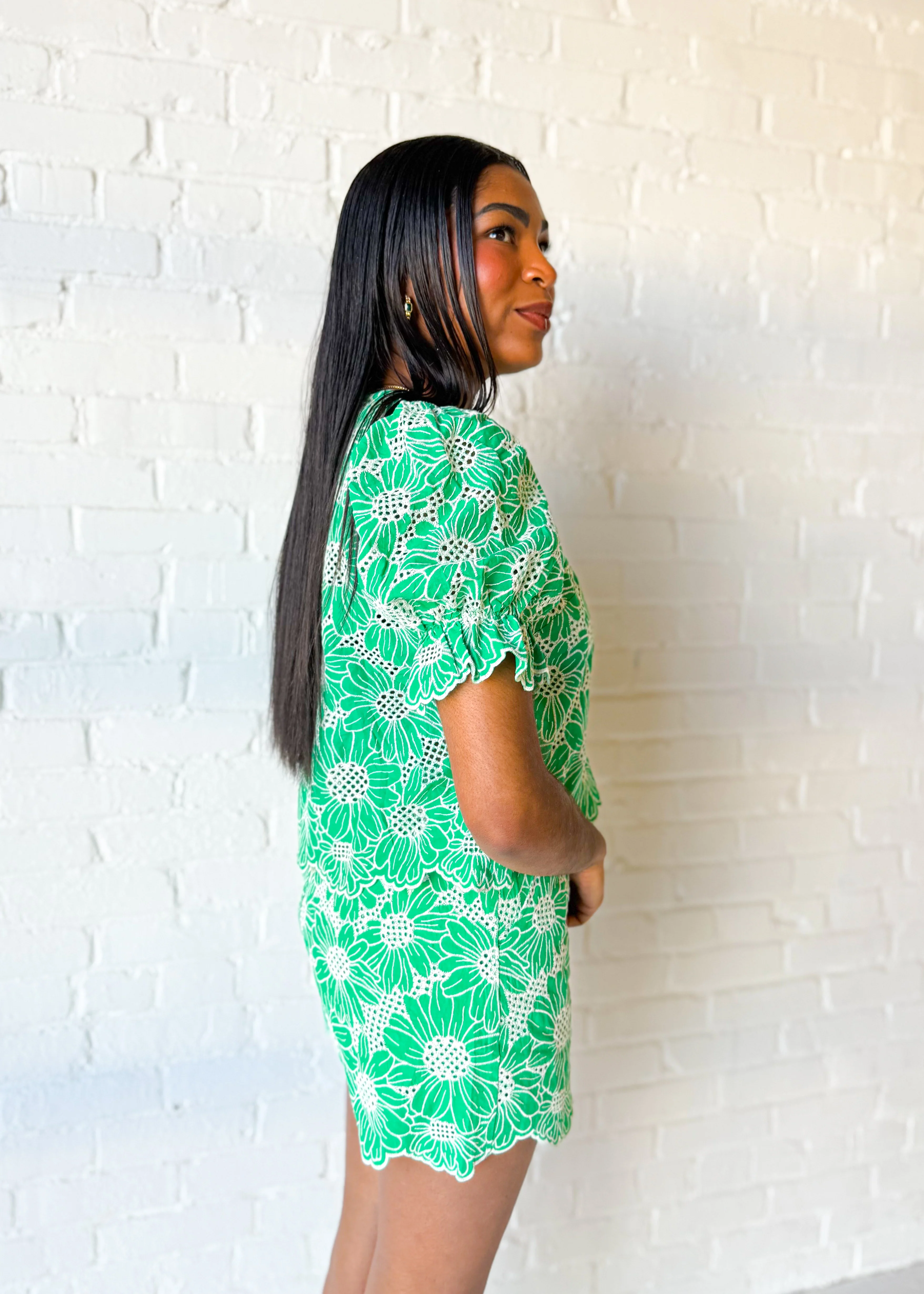 Elodie Lace Puff Sleeve Top - Image 10