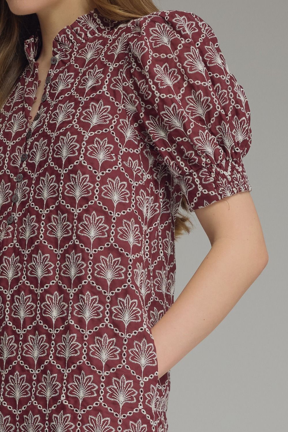 Embroidered Charm Mini Dress - Image 2