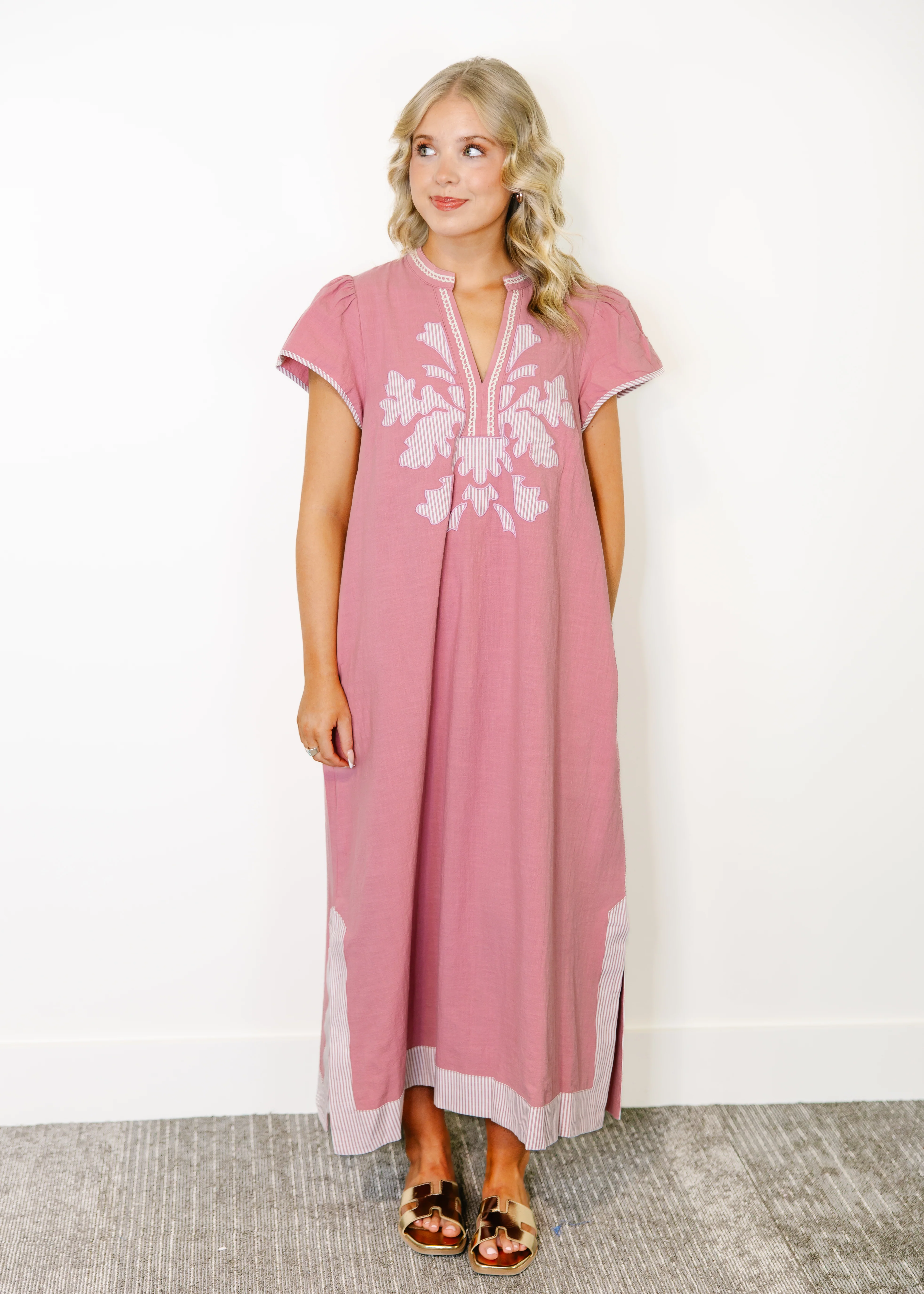 Celeste Embroidered Midi Dress - Image 4