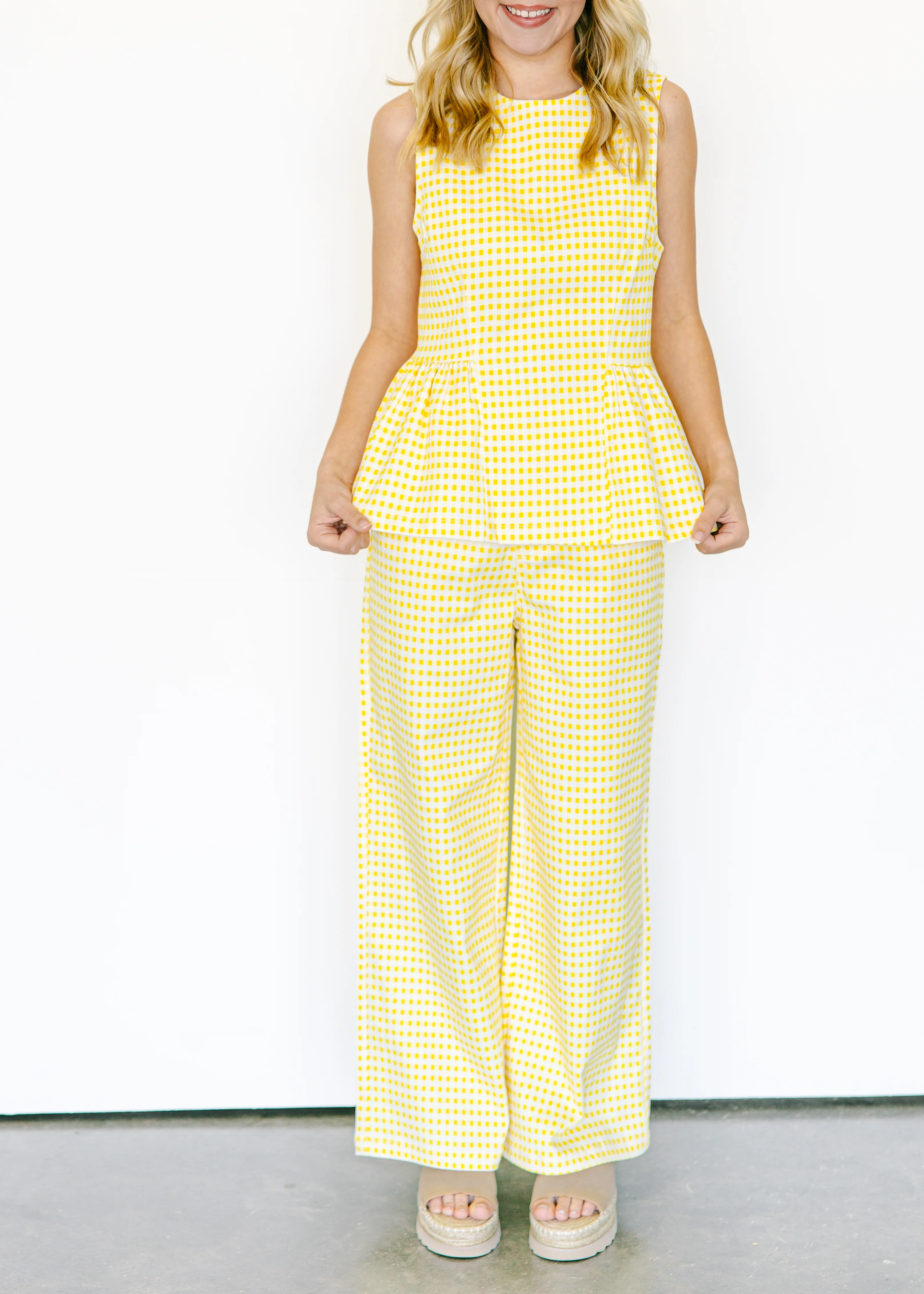 Emilia High Rise Gingham Pants - Image 8