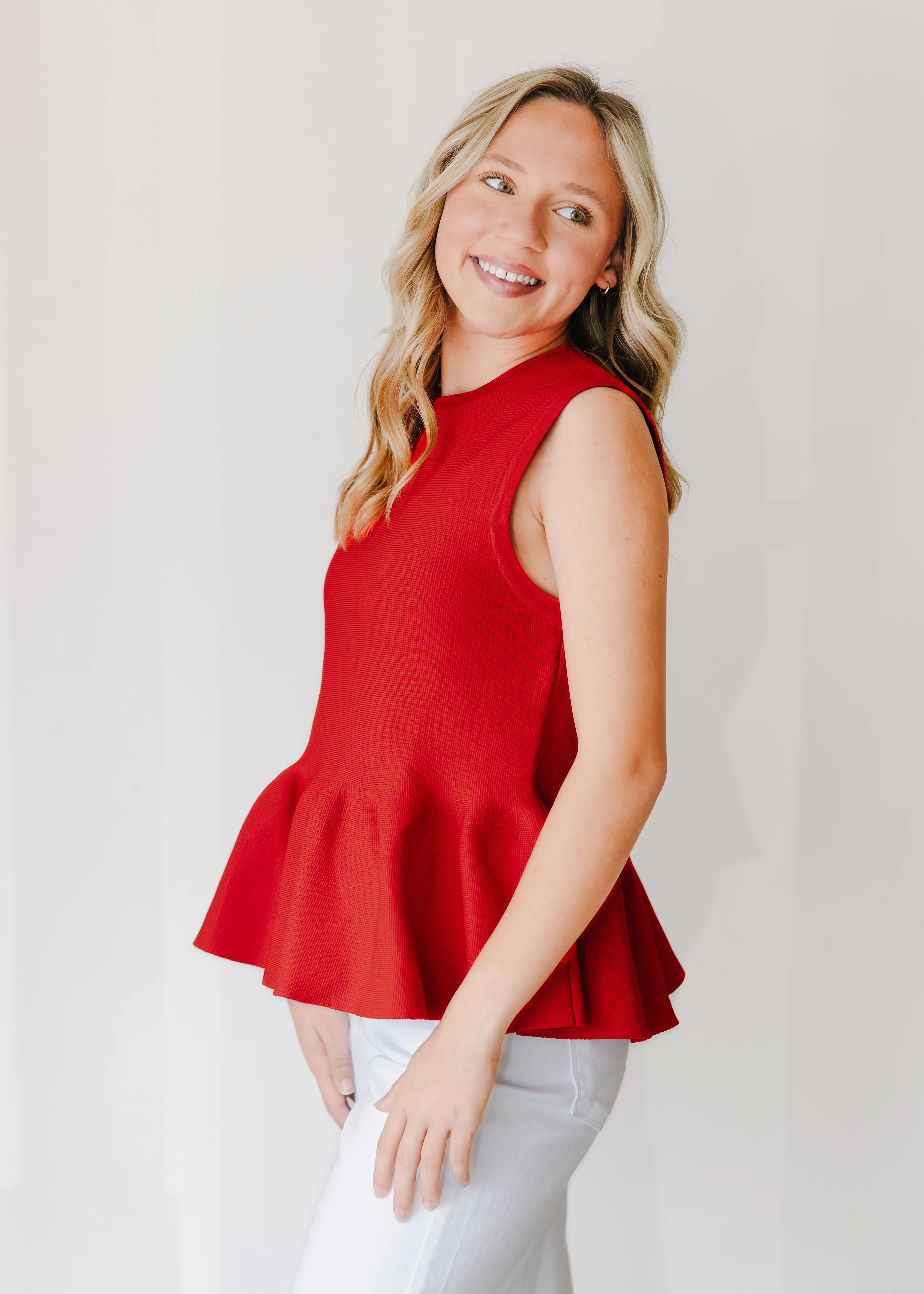 Fiona Peplum Sleeveless Top - Image 12