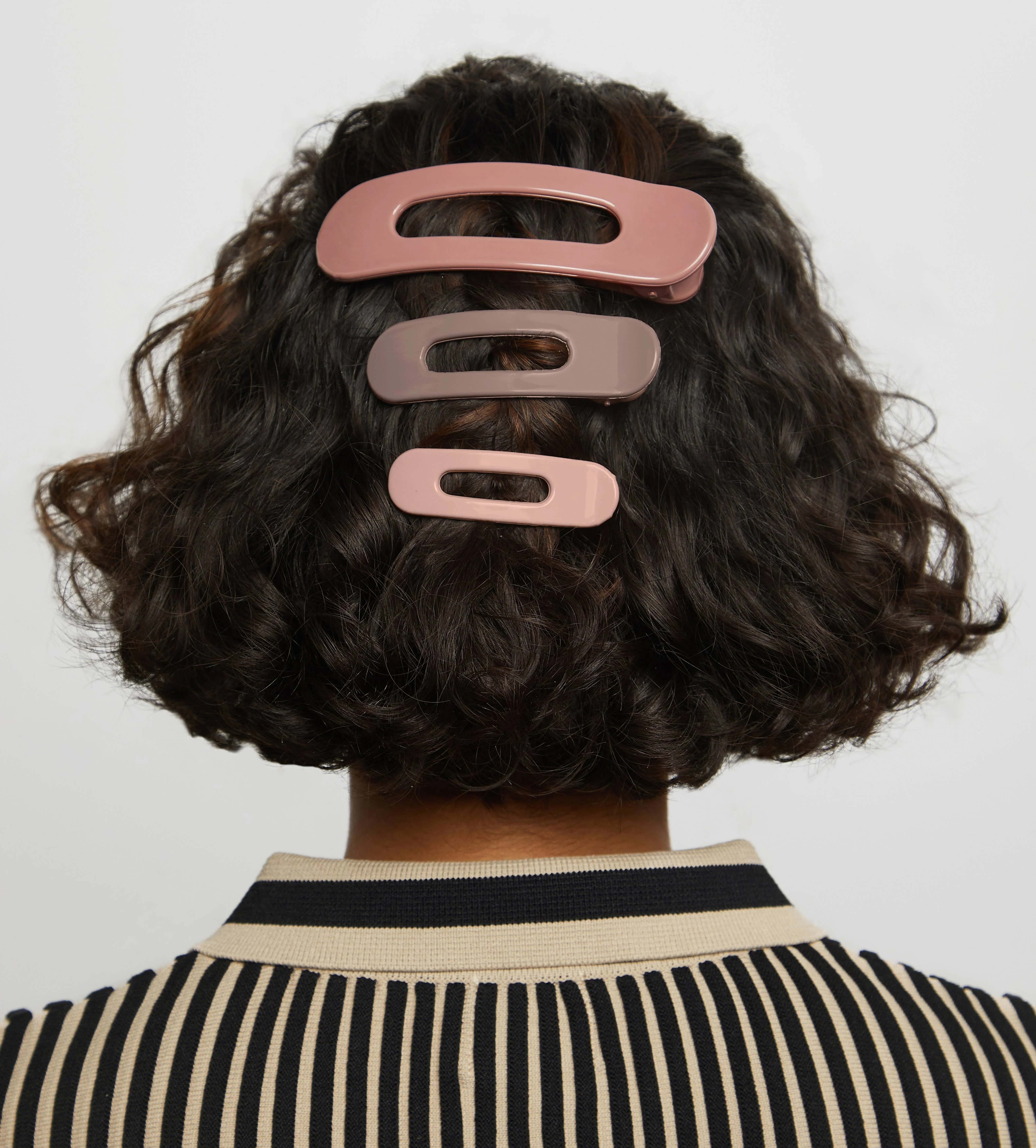 Flat Lay Claw Clip 3pc Flat - Ultra Glossy Terracotta - Image 2