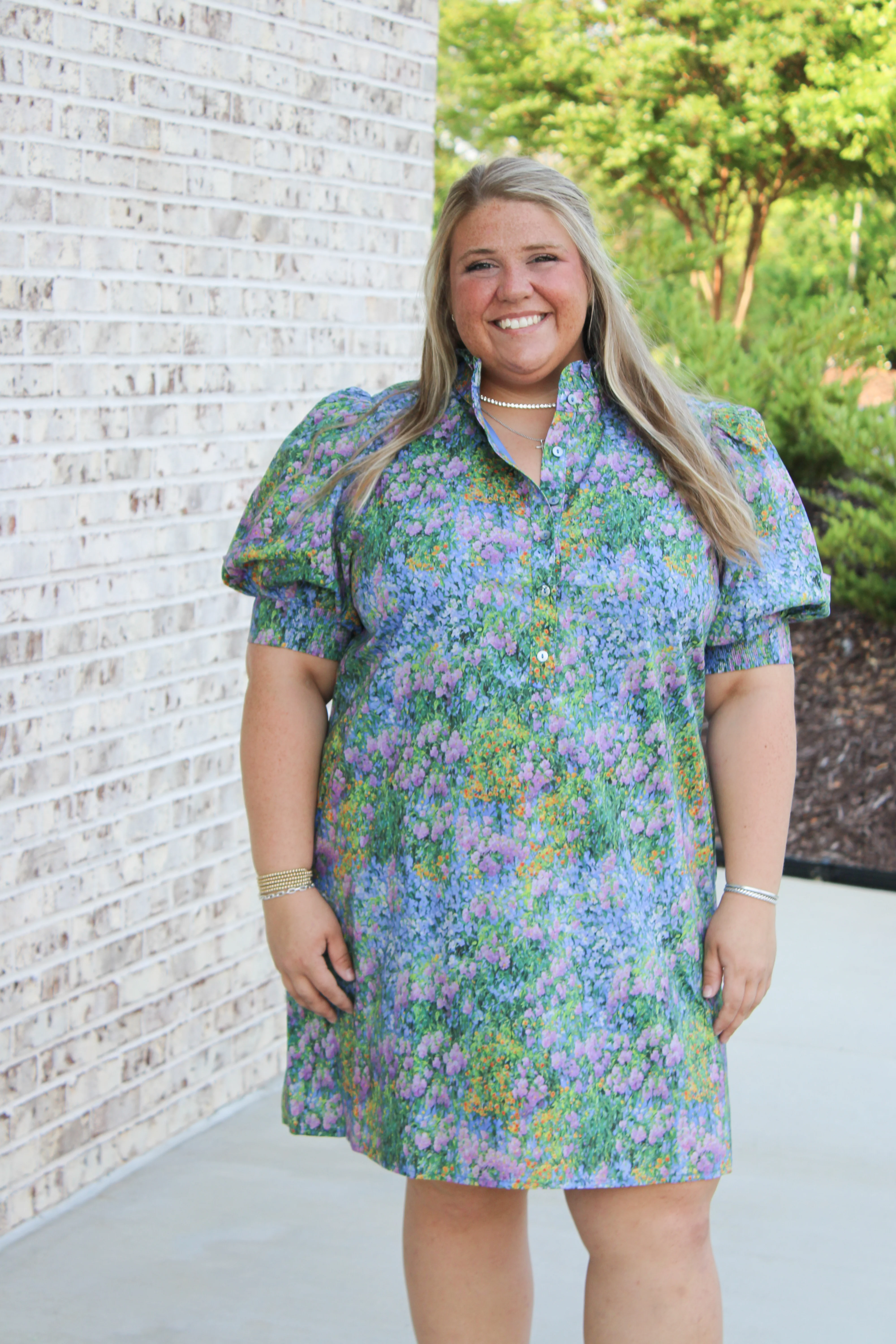Floral Art Mini Dress - Image 2