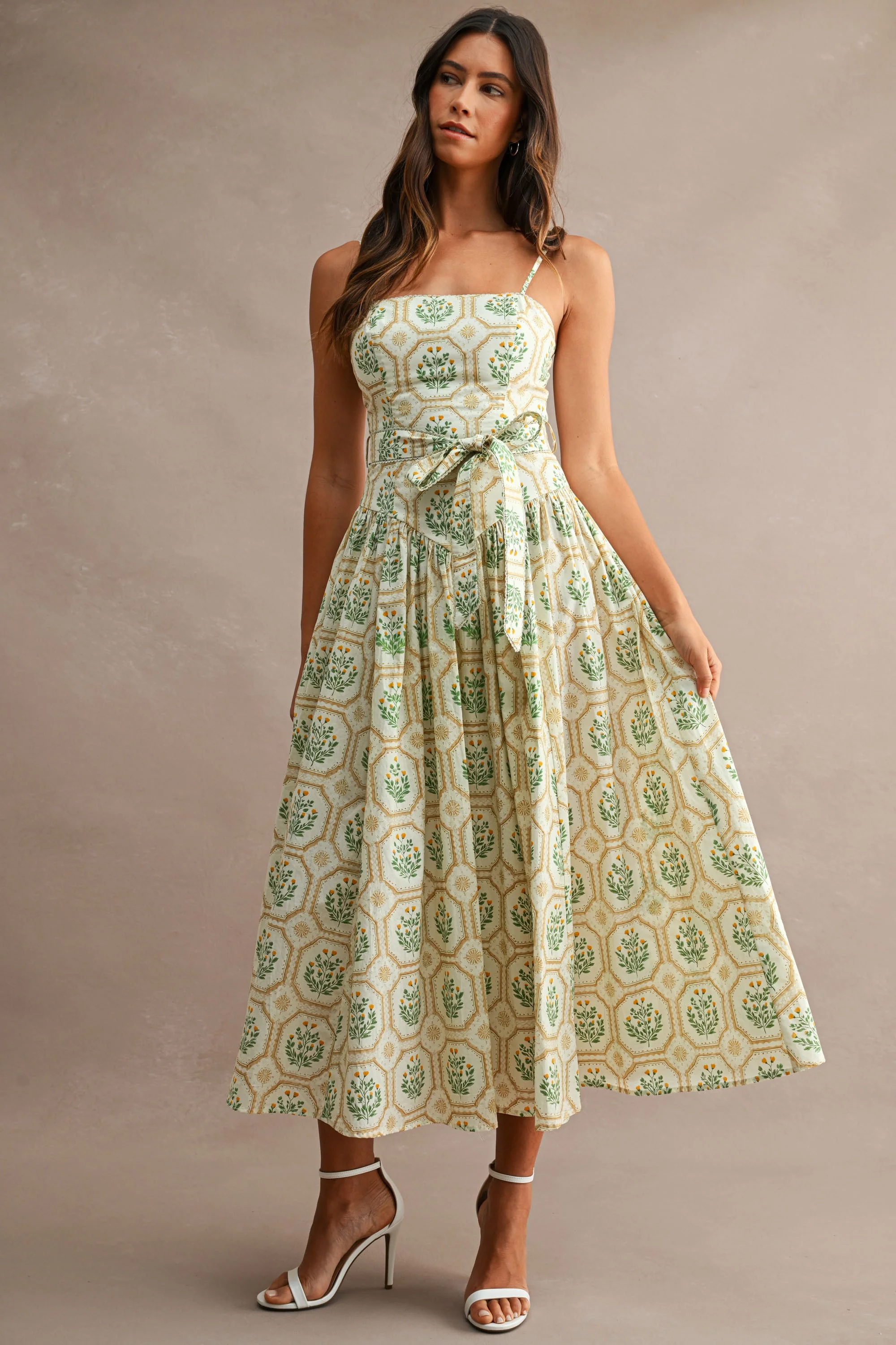 Anabel Spaghetti Strap Midi Dress - Image 4