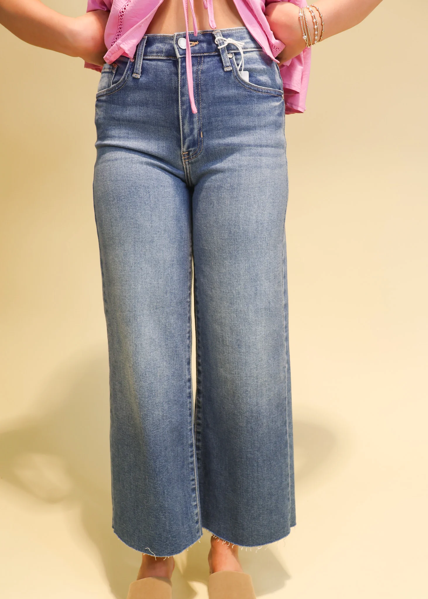 Scissor Cut Wide Leg Jeans - Image 2