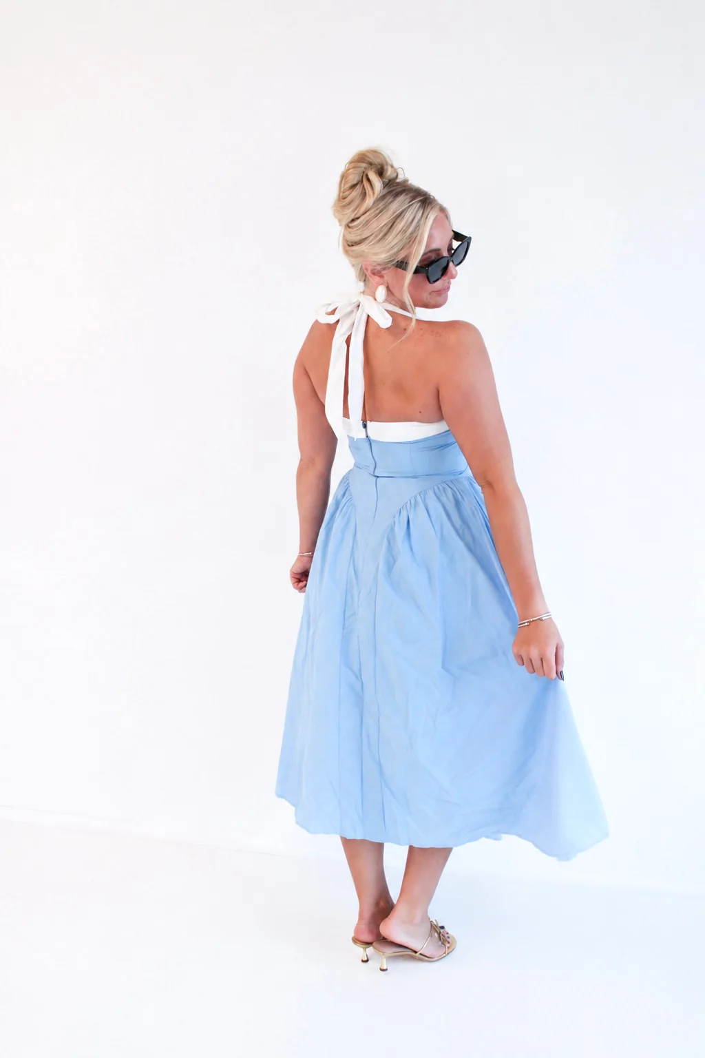 Kamryn Tie Neck Midi Dress - Image 2