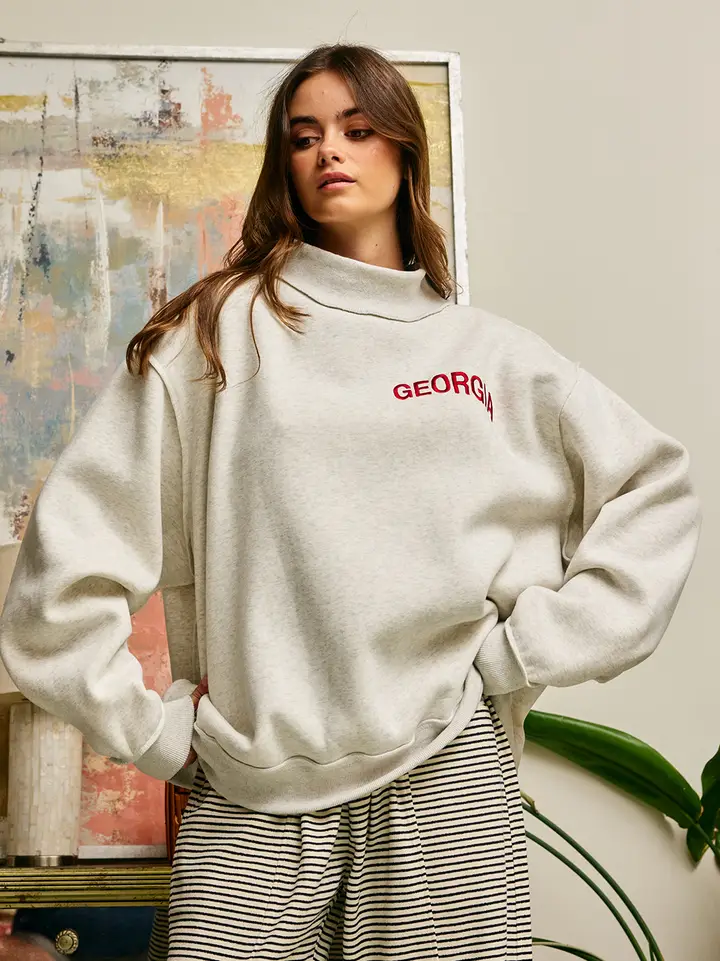 Georgia Embroidered Mock Neck - Image 3