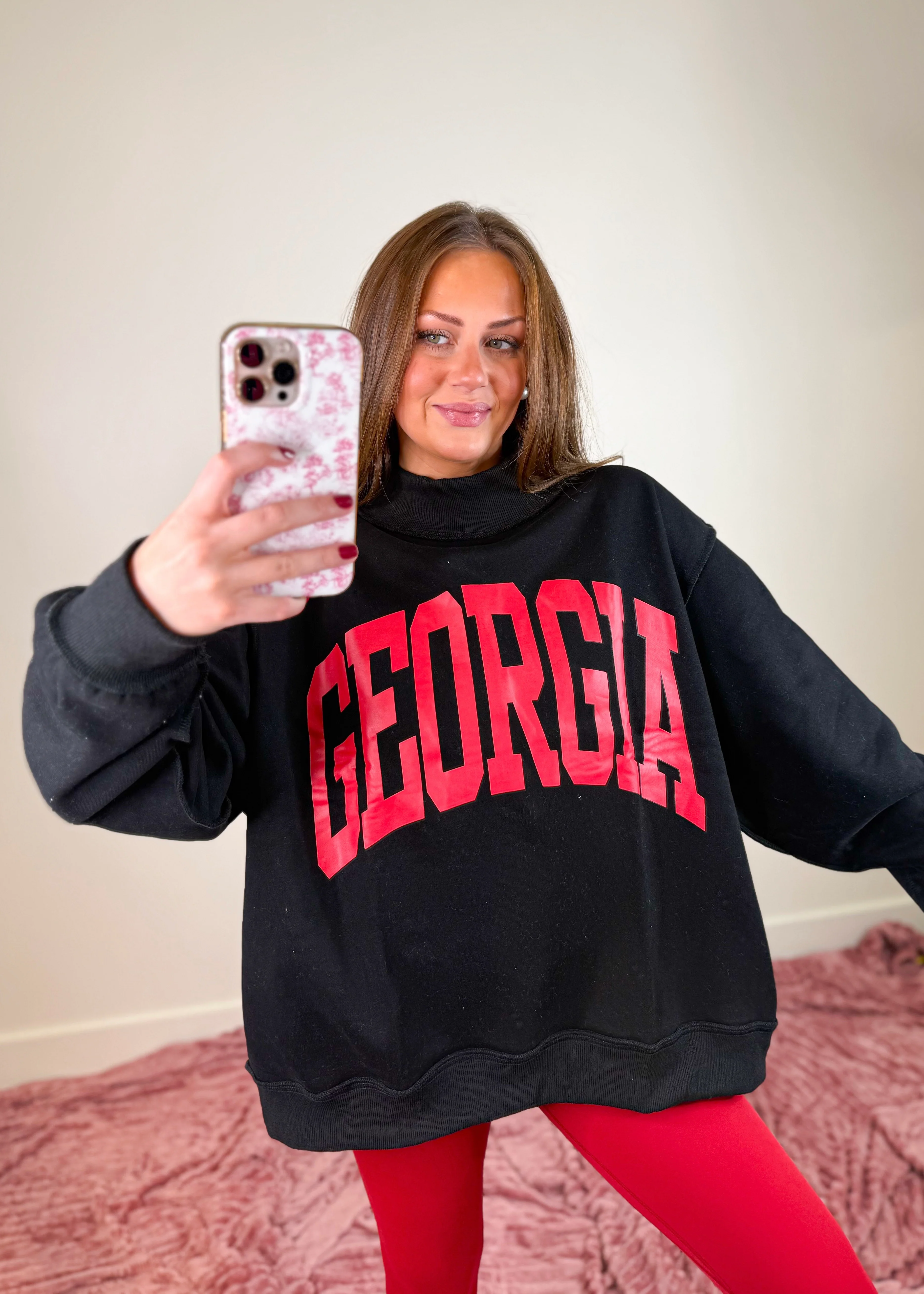 Georgia Reversible Mock Neck Sweatshirt - Image 3