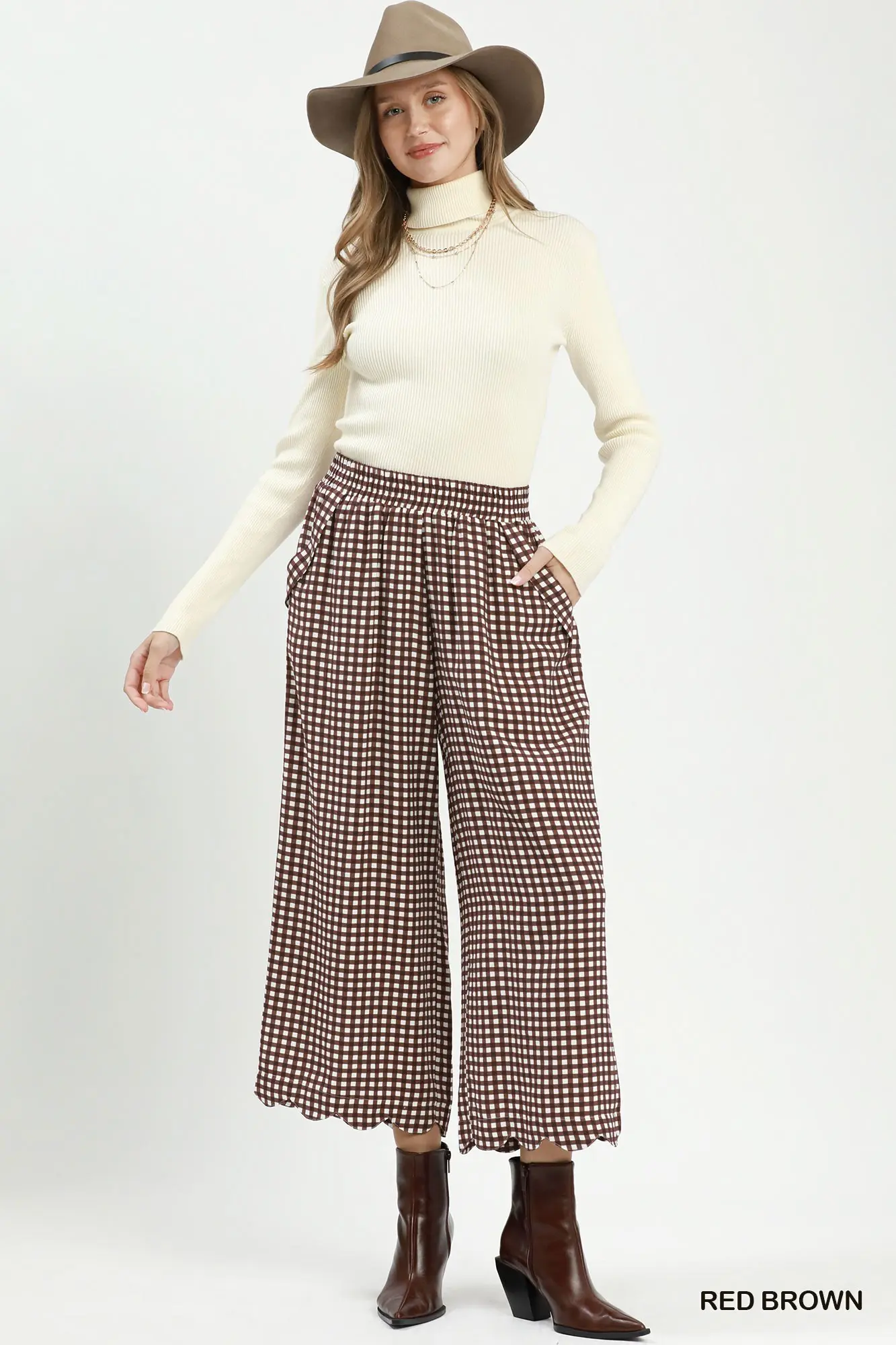 Gracelyn Gingham Crop Pants - Image 4