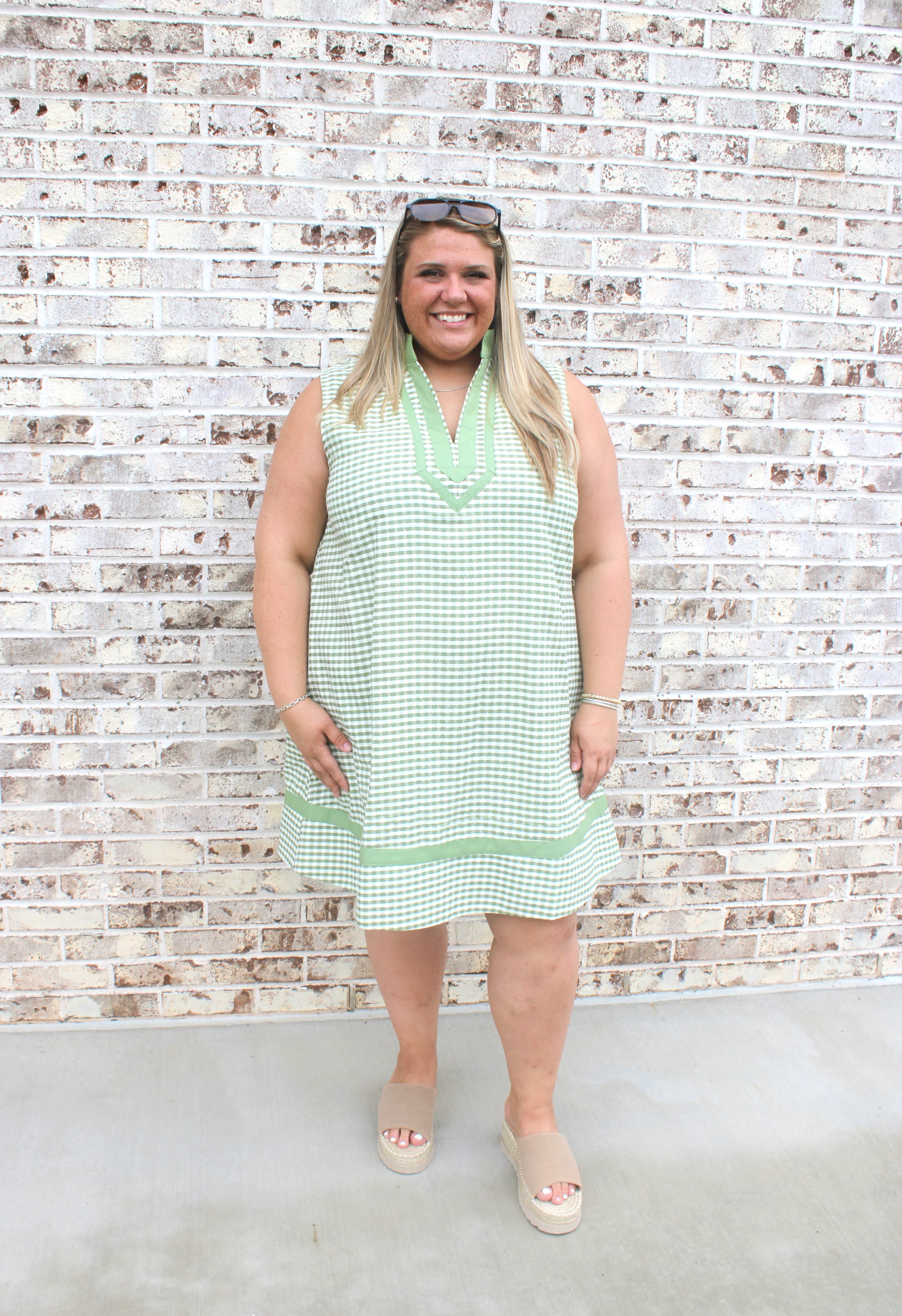 Green Gingham Shift - Image 2