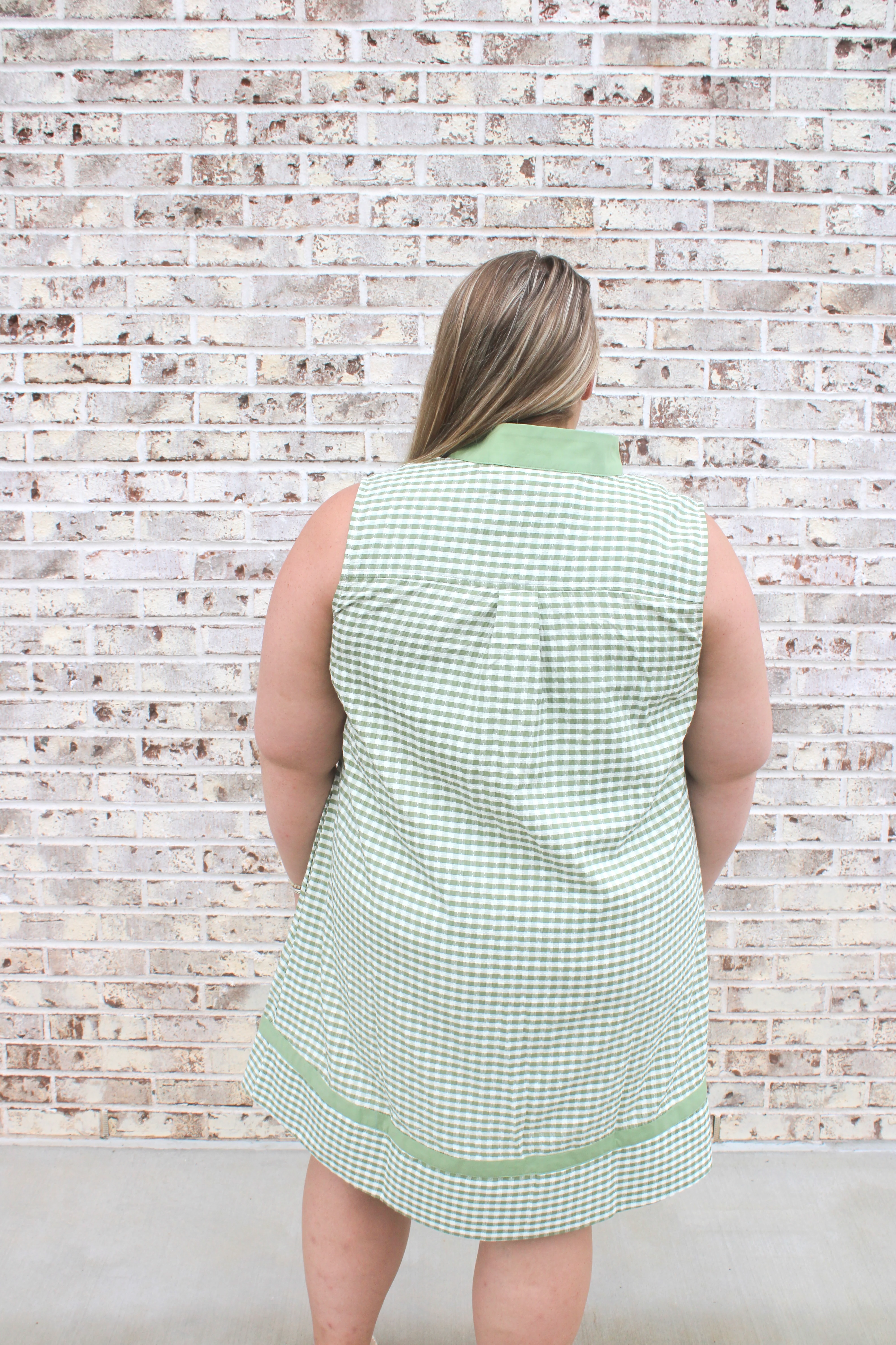 Green Gingham Shift - Image 3