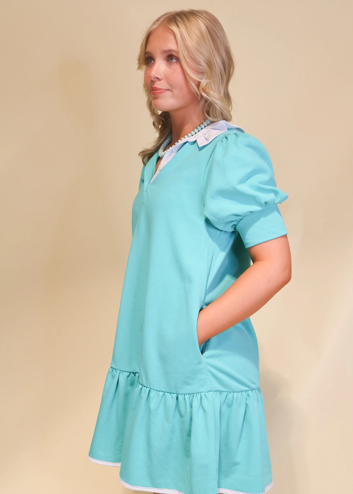 Harper Stripe Mini Dress - Image 3