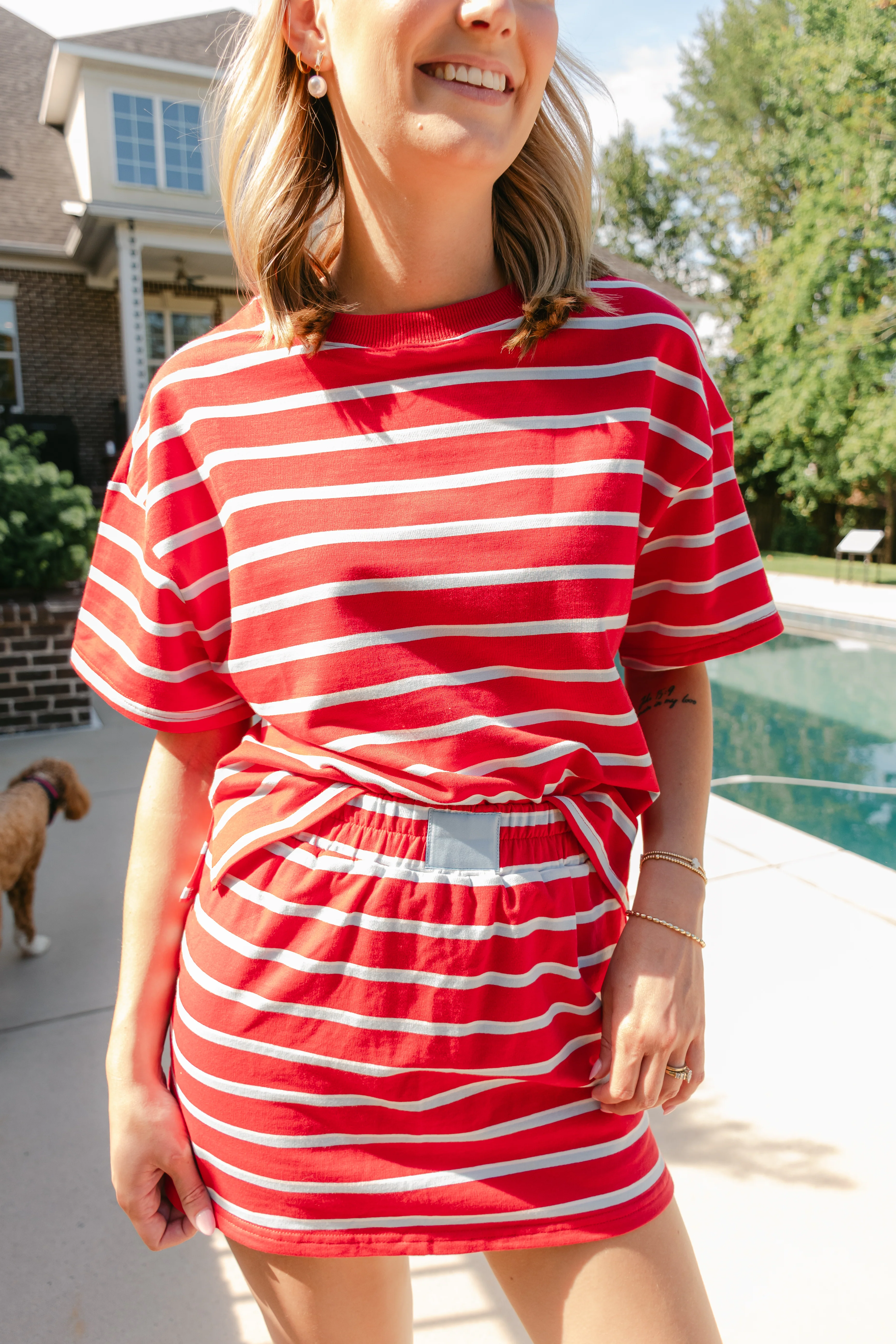 Harper Striped Mini Skort - Image 3